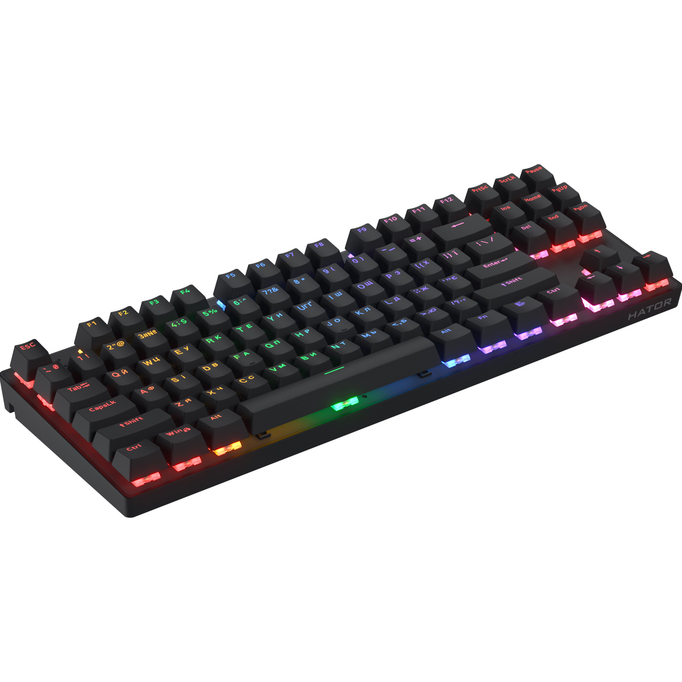 Клавіатура бездротова HATOR Icefall Mecha TKL Rainbow Wireless Origin Red Black (HTK287UA)