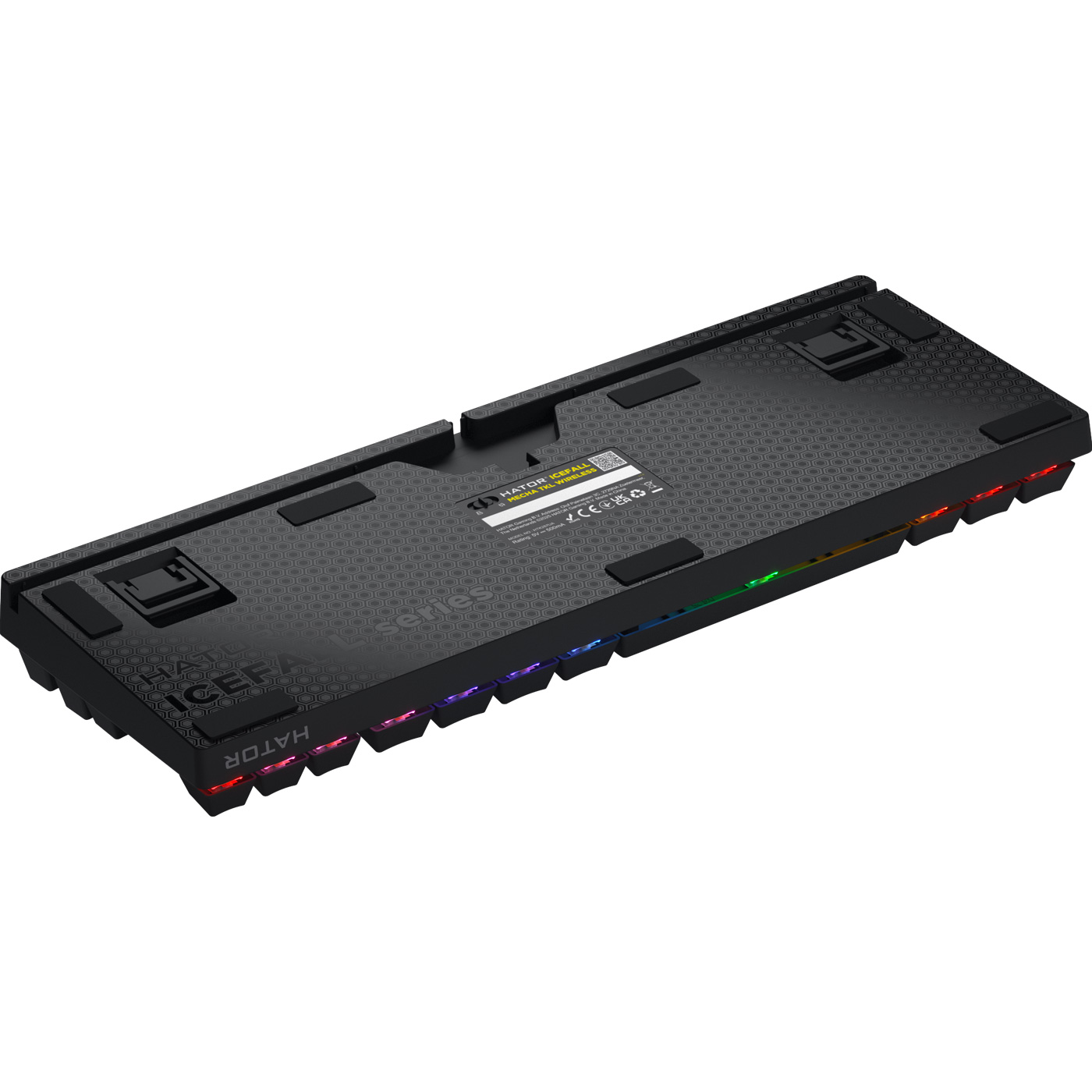 Клавіатура бездротова HATOR Icefall Mecha TKL Rainbow Wireless Origin Red Black (HTK287UA)