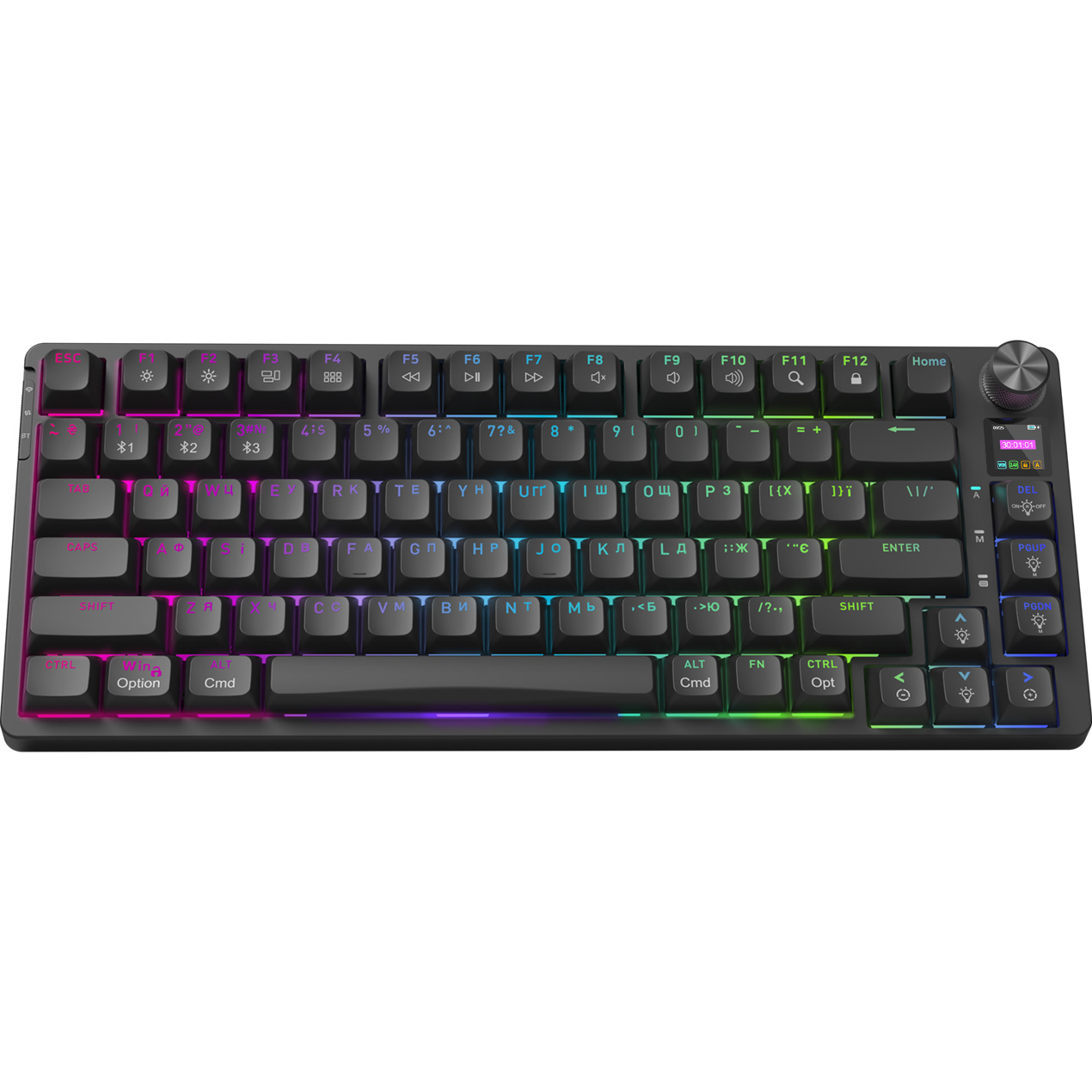 Клавіатура бездротова HATOR Icefall Pro Wireless Aurum Orange Switch Black (HTK450UA)
