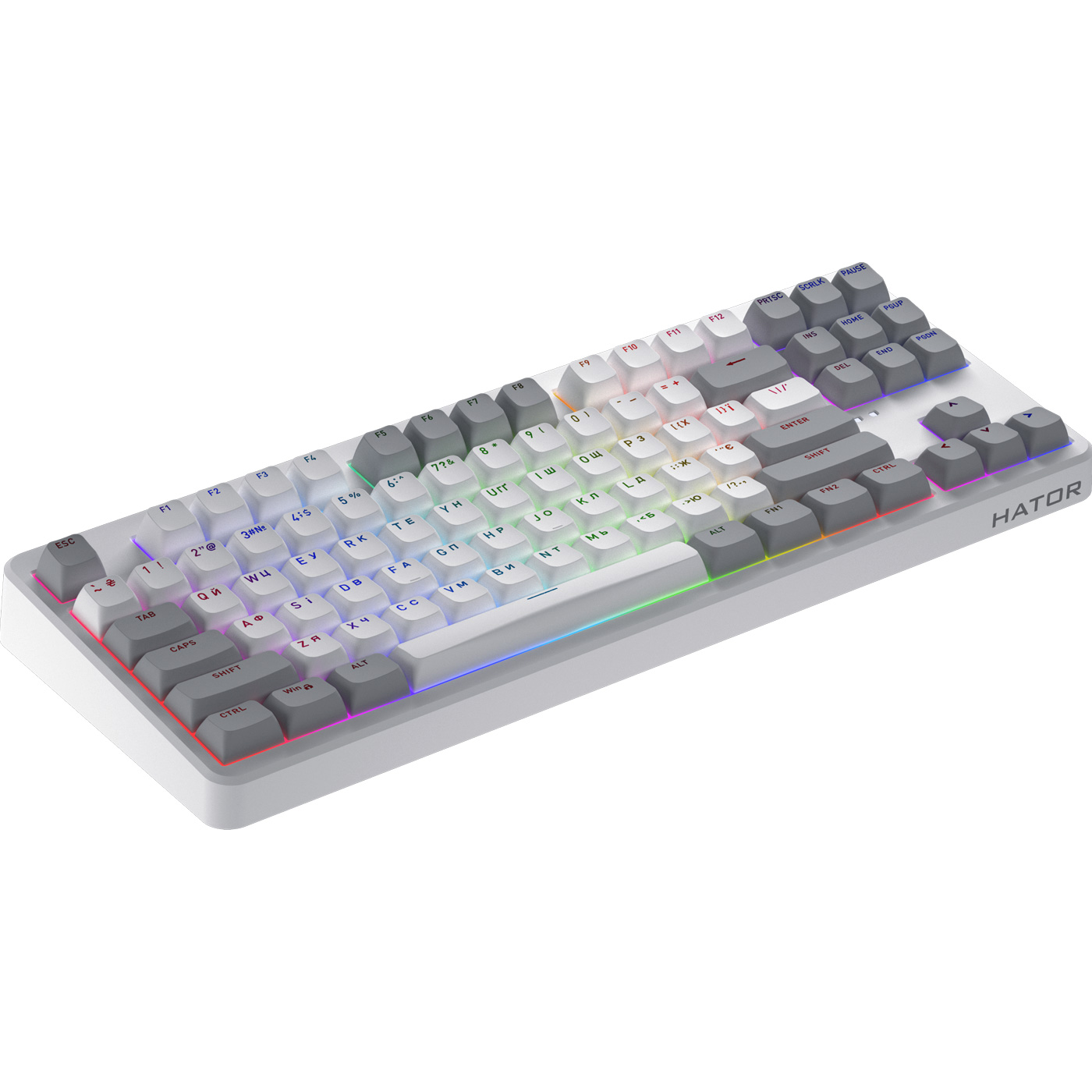 Клавиатура беспроводная HATOR Rockfall 3 TKL Wireless Aurum Orange Switch White (HTK851UA)