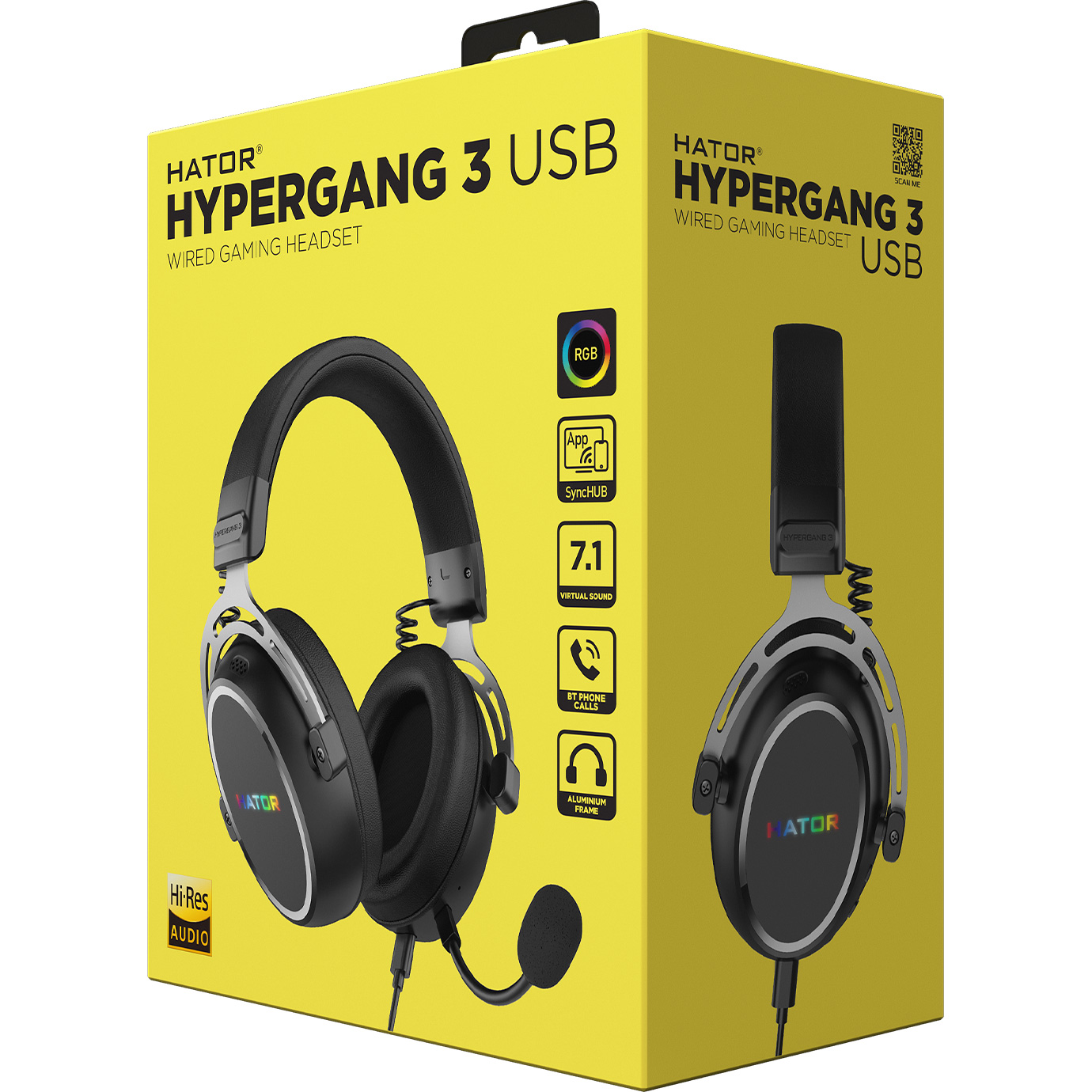 Наушники геймерские HATOR Hypergang 3 USB Black (ESH50)