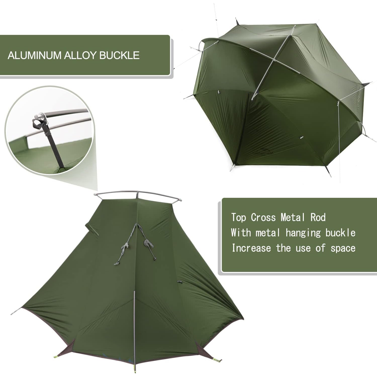 Намет 2-місний NATUREHIKE Tagar 2 Dark Green (6927595793183)