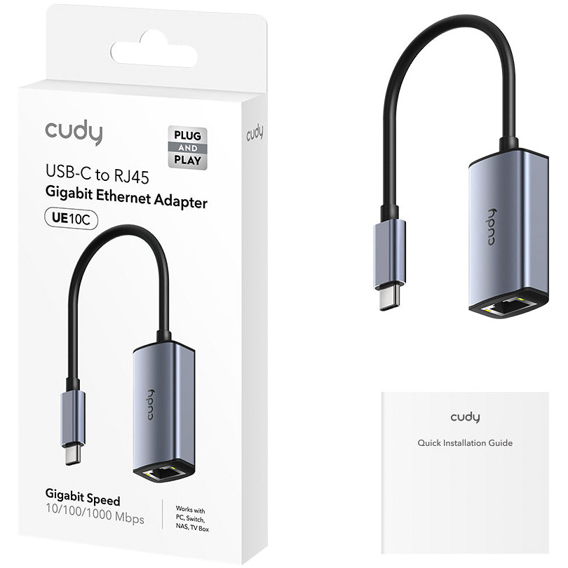 Мережевий адаптер CUDY UE10C USB-C 3.0 to Gigabit Ethernet