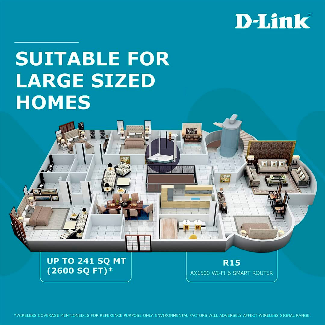 Wi-Fi роутер D-LINK R15 Eagle Pro AI
