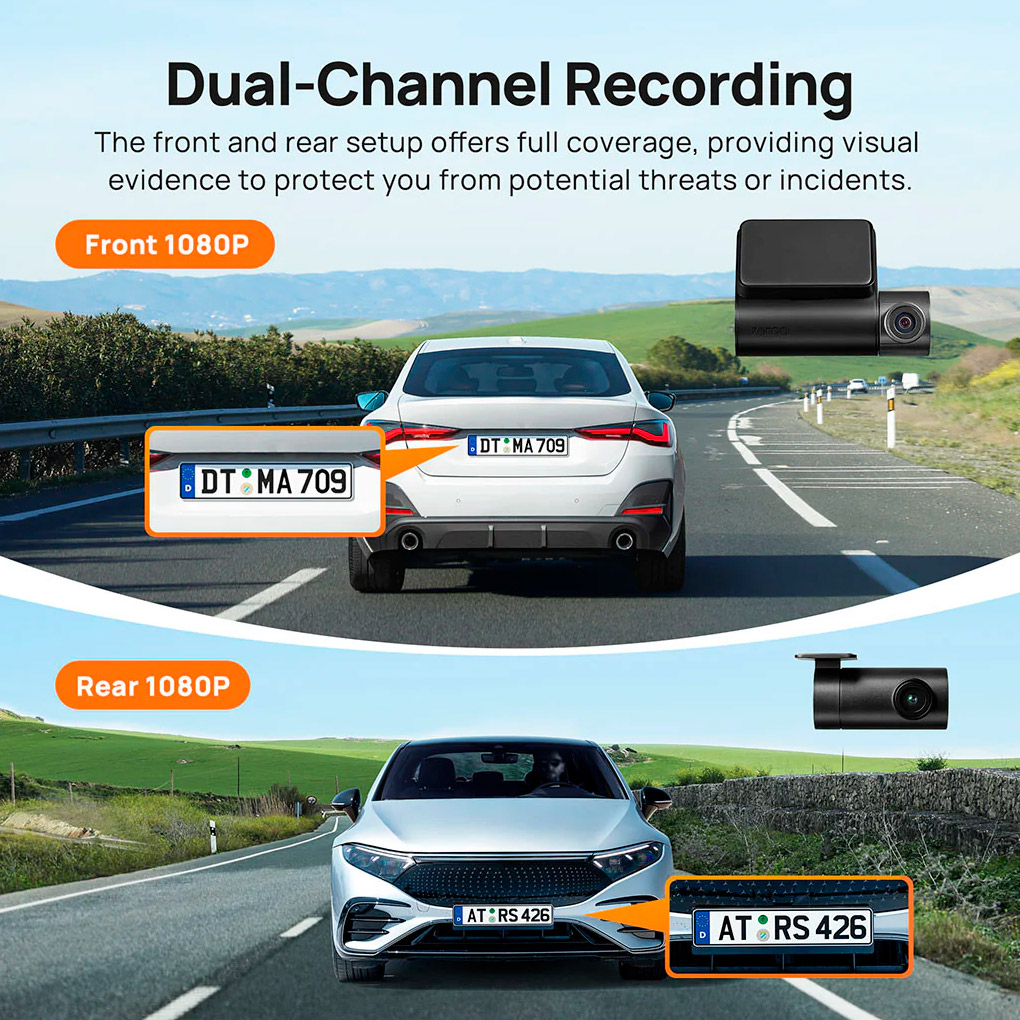 Автомобільний відеореєстратор XIAOMI 70MAI Dash Cam A200 + RC11 Rear Camera