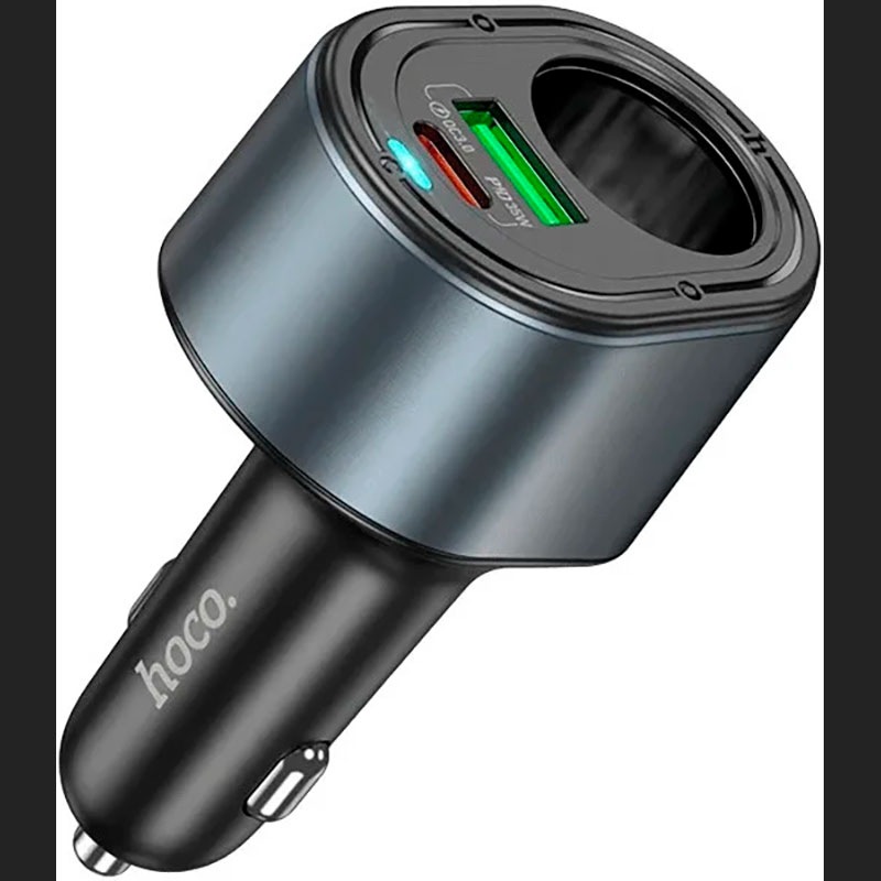Автомобільний зарядний пристрій HOCO Z56 Friend 1xUSB-C, 1xUSB-A, 1xCar Charger, PD35W, QC3.0 Black (6942007633031)