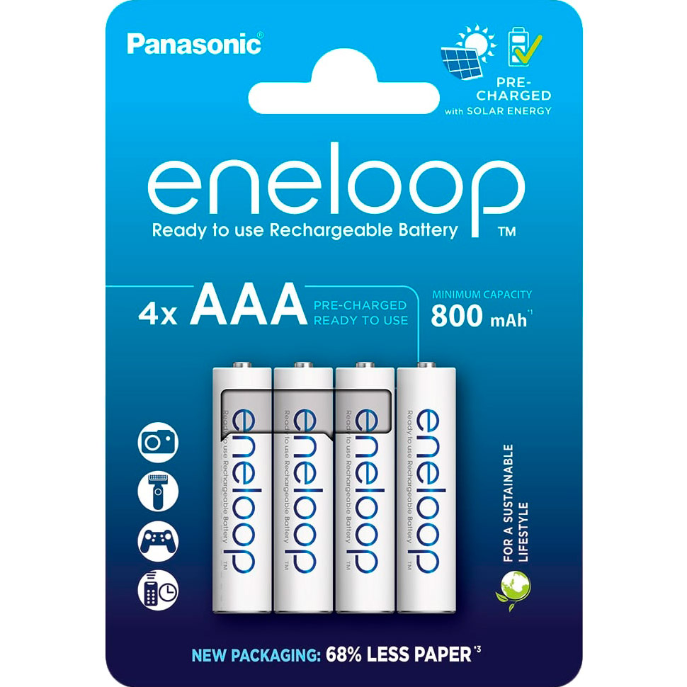 Акумулятор PANASONIC Eneloop AAA 800mAh 4шт/уп (BK-4MCDE/4CP)