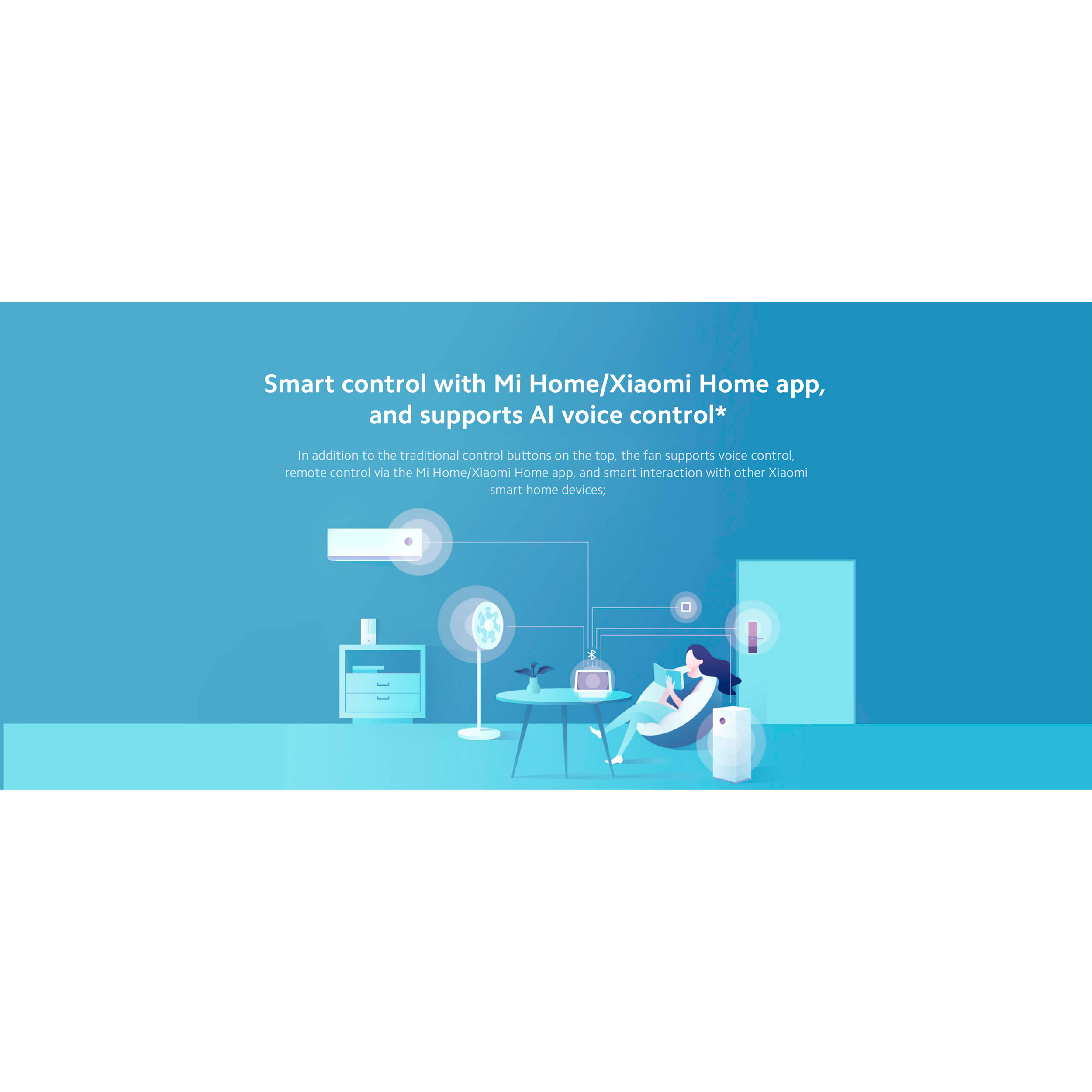Вентилятор напольный XIAOMI Smart Standing Fan 2 Pro White (BHR5856EU)