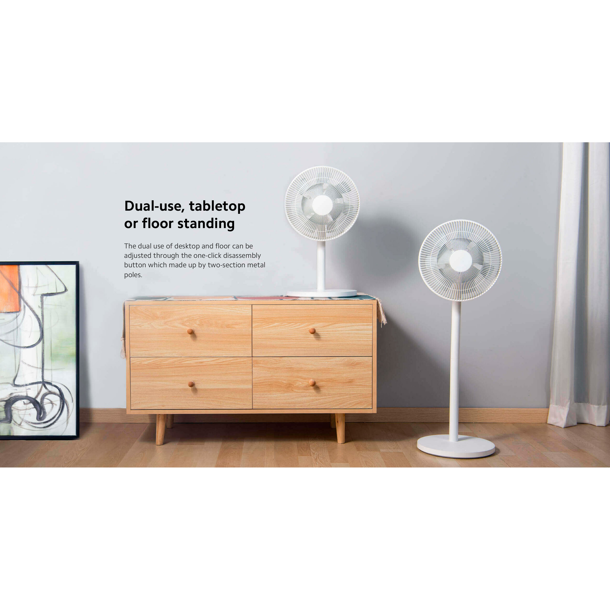 Вентилятор напольный XIAOMI Smart Standing Fan 2 Pro White (BHR5856EU)