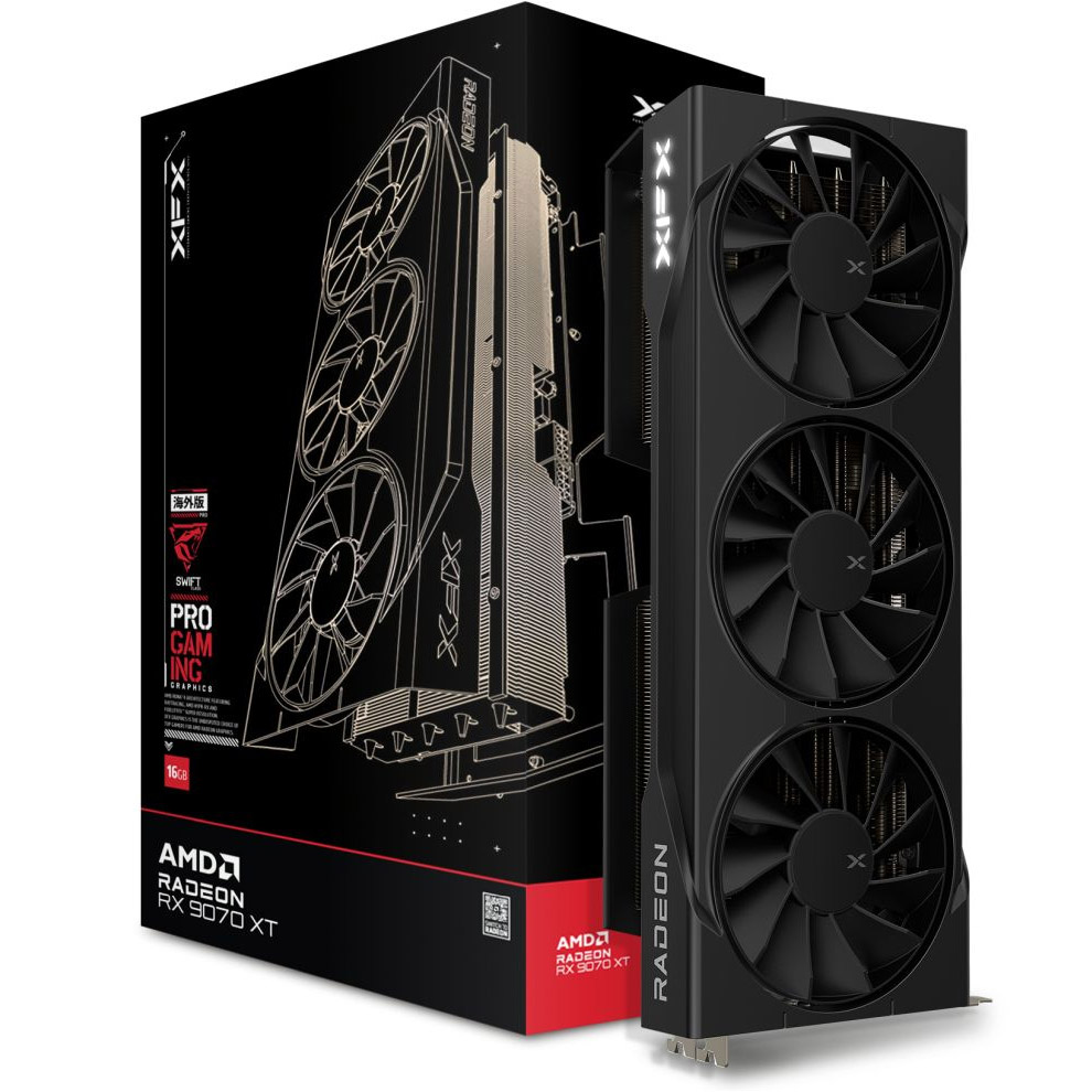Відеокарта XFX Swift Radeon RX 9070 XT Triple Fan Gaming Edition (RX-97TSWF3B9)