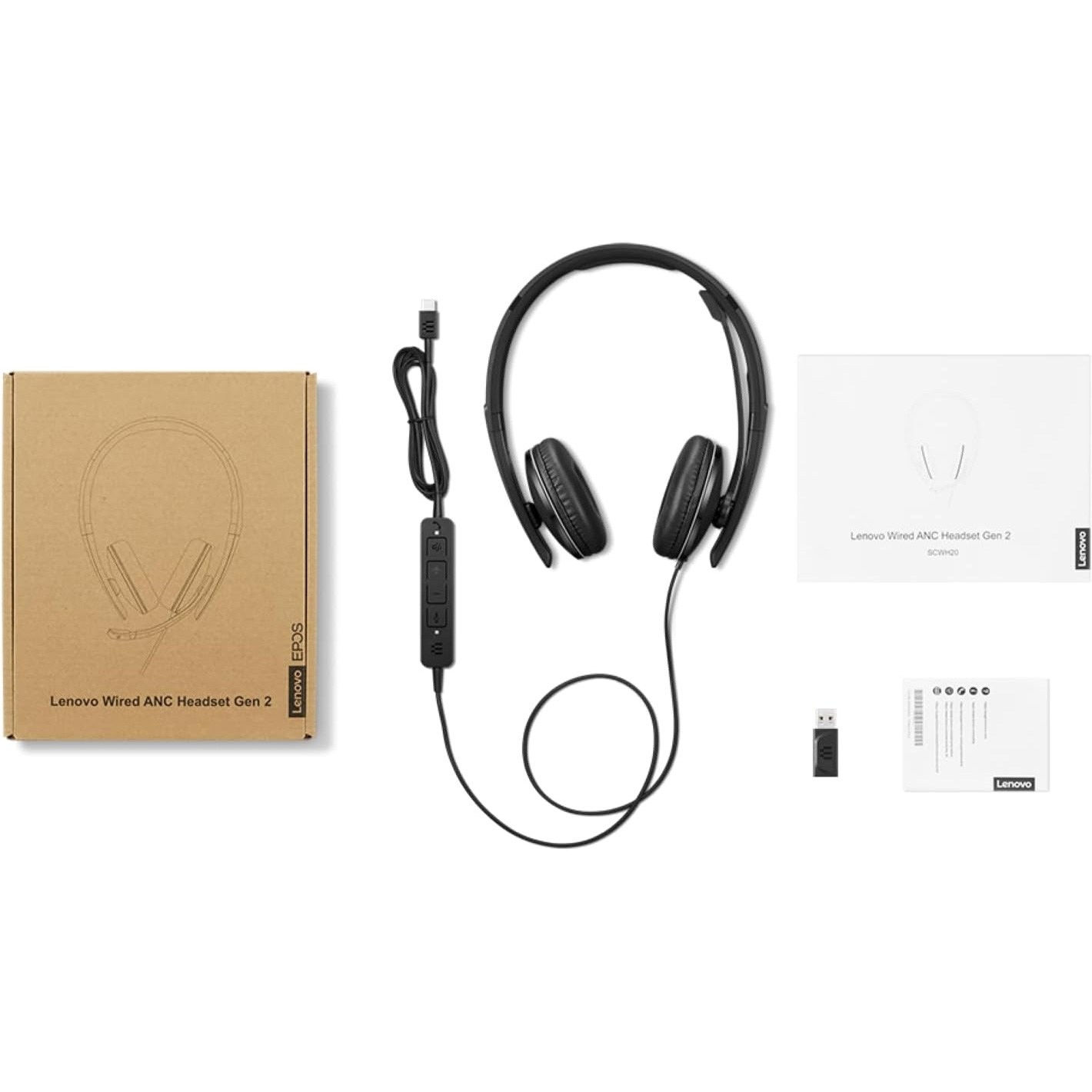 Гарнітура LENOVO Wired ANC Headset Gen 2 (Teams) (4XD1M45627)