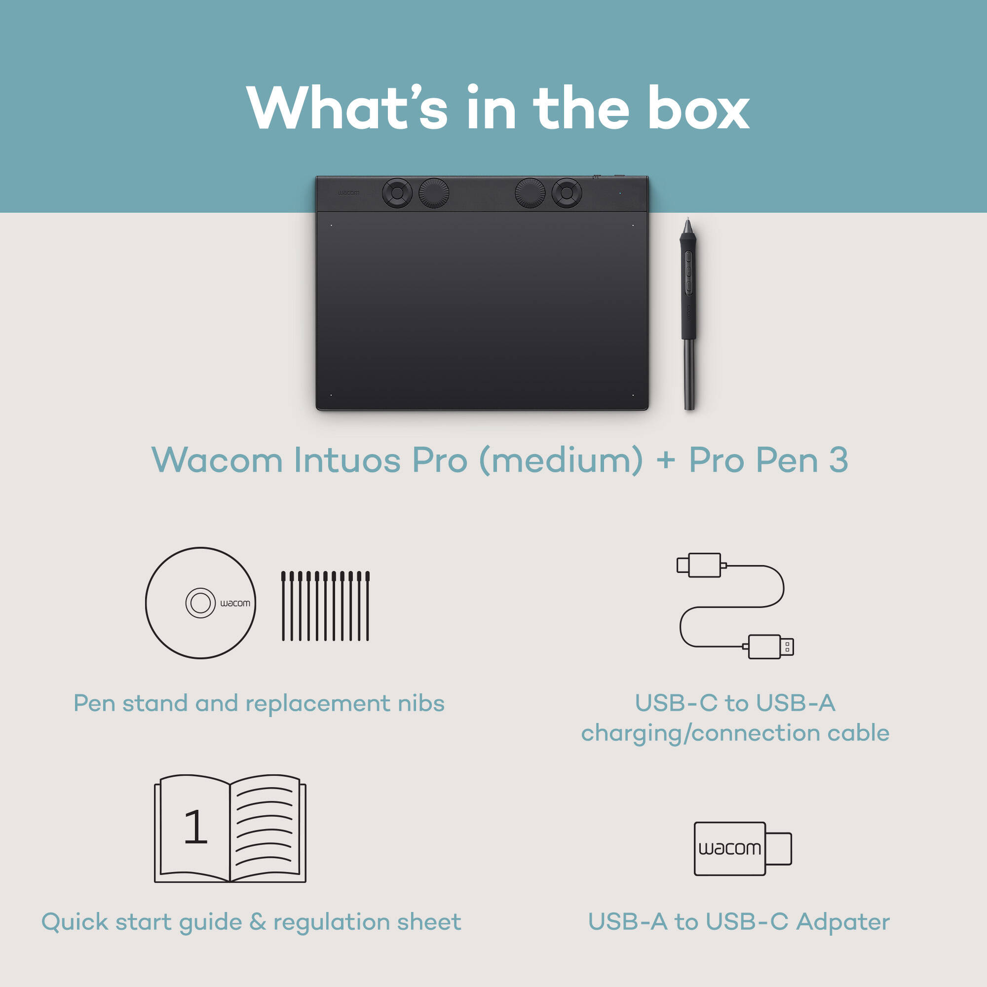 Графічний планшет WACOM Intuos Pro Medium 2025 (PTK670K0B)