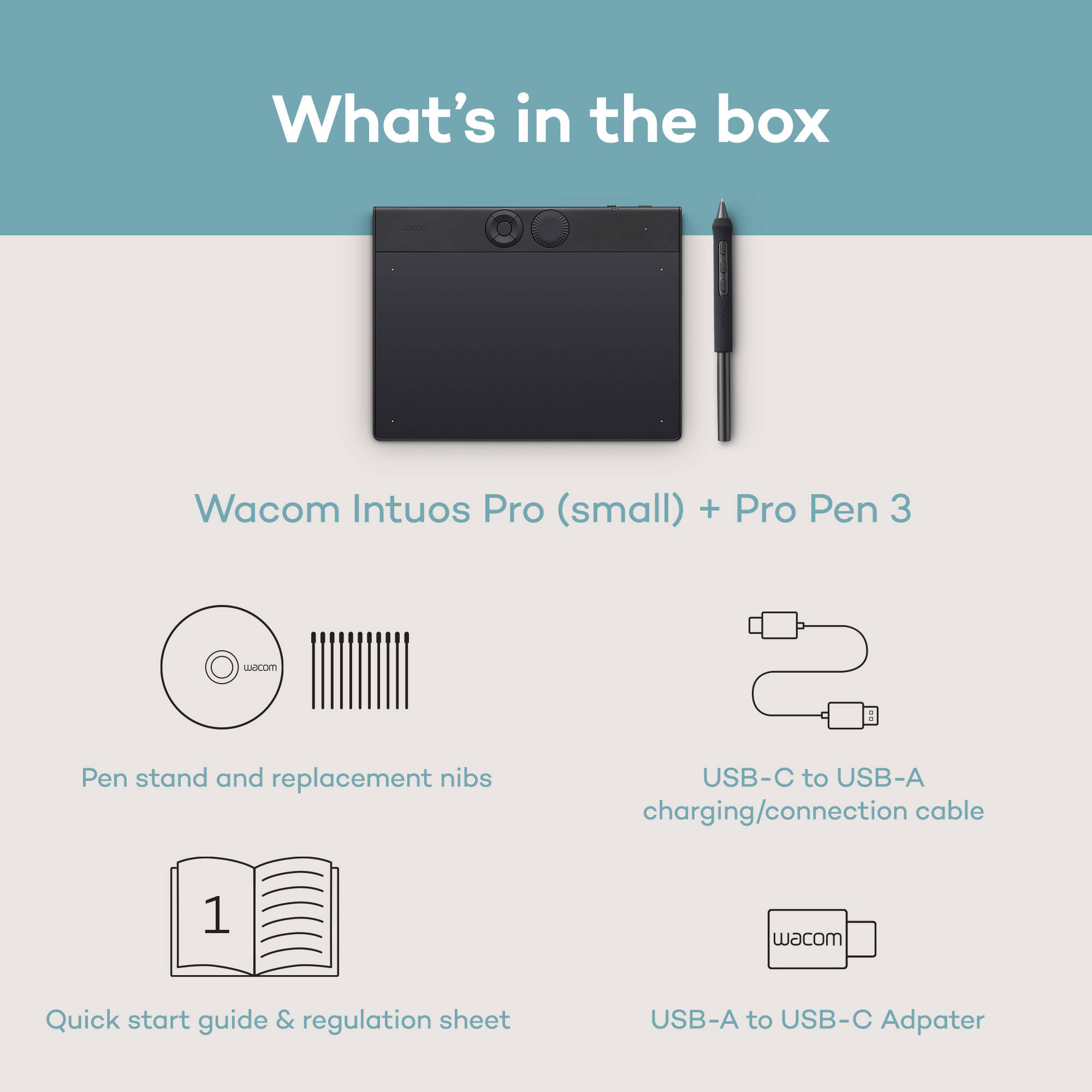 Графічний планшет WACOM Intuos Pro Small 2025 (PTK470K0B)