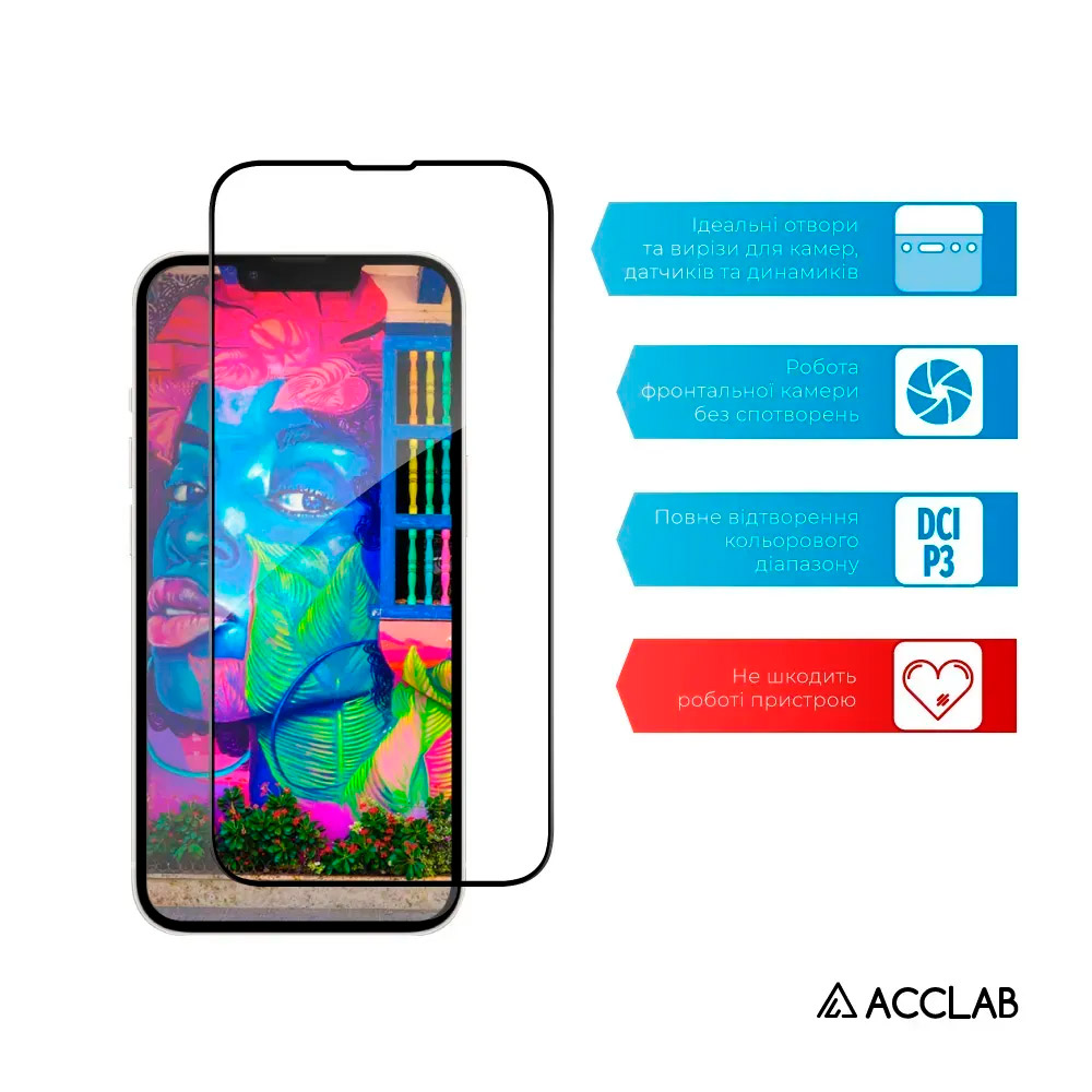 Захисне скло ACCLAB Full Glue для iPhone 16e
