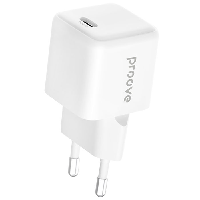 Зарядное устройство PROOVE Pocket GaN 25W 1xUSB-C, PD3.0, QC4.0 White