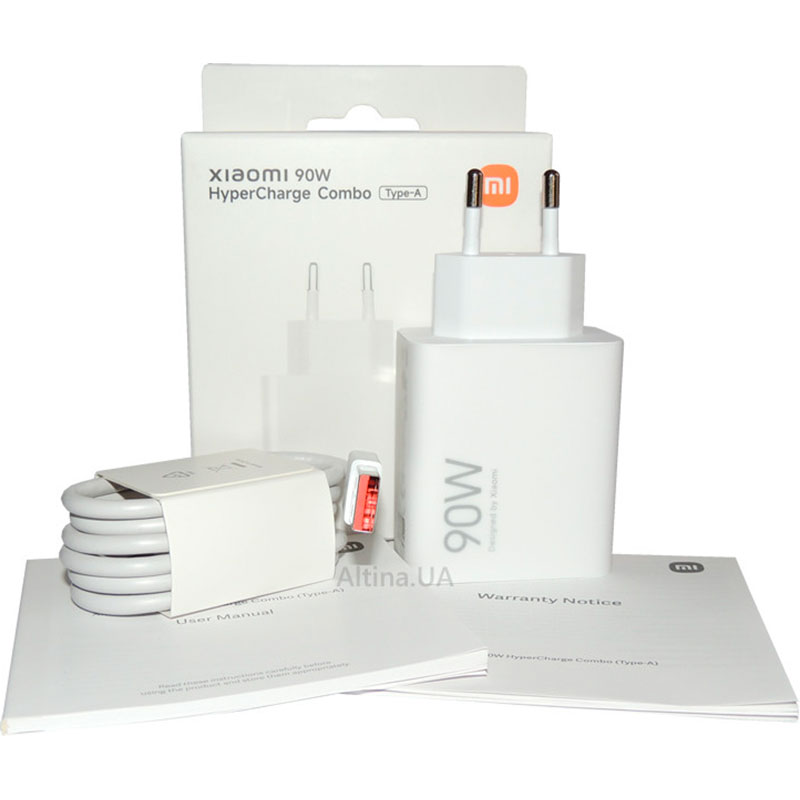 Зарядное устройство XIAOMI 90W HyperCharge Combo White w/Type-C cable (BHR07ZBEU)
