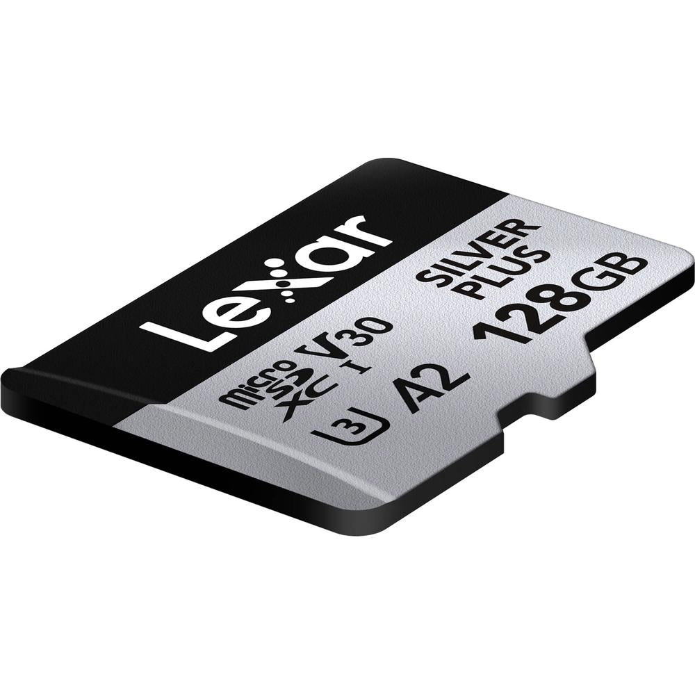 Карта памяти LEXAR microSDXC Professional Silver Plus 128GB UHS-I U3 V30 A2 Class 10 (LMSSIPL128G-BNANG)