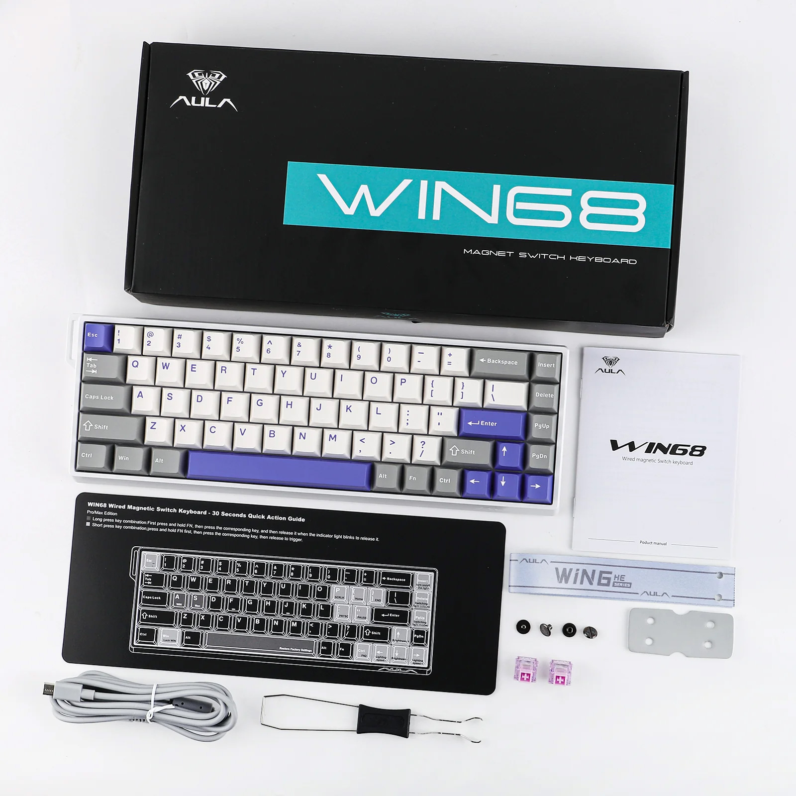 Клавиатура AULA WIN68 HE Max Magnetic Switch (6978080504081)