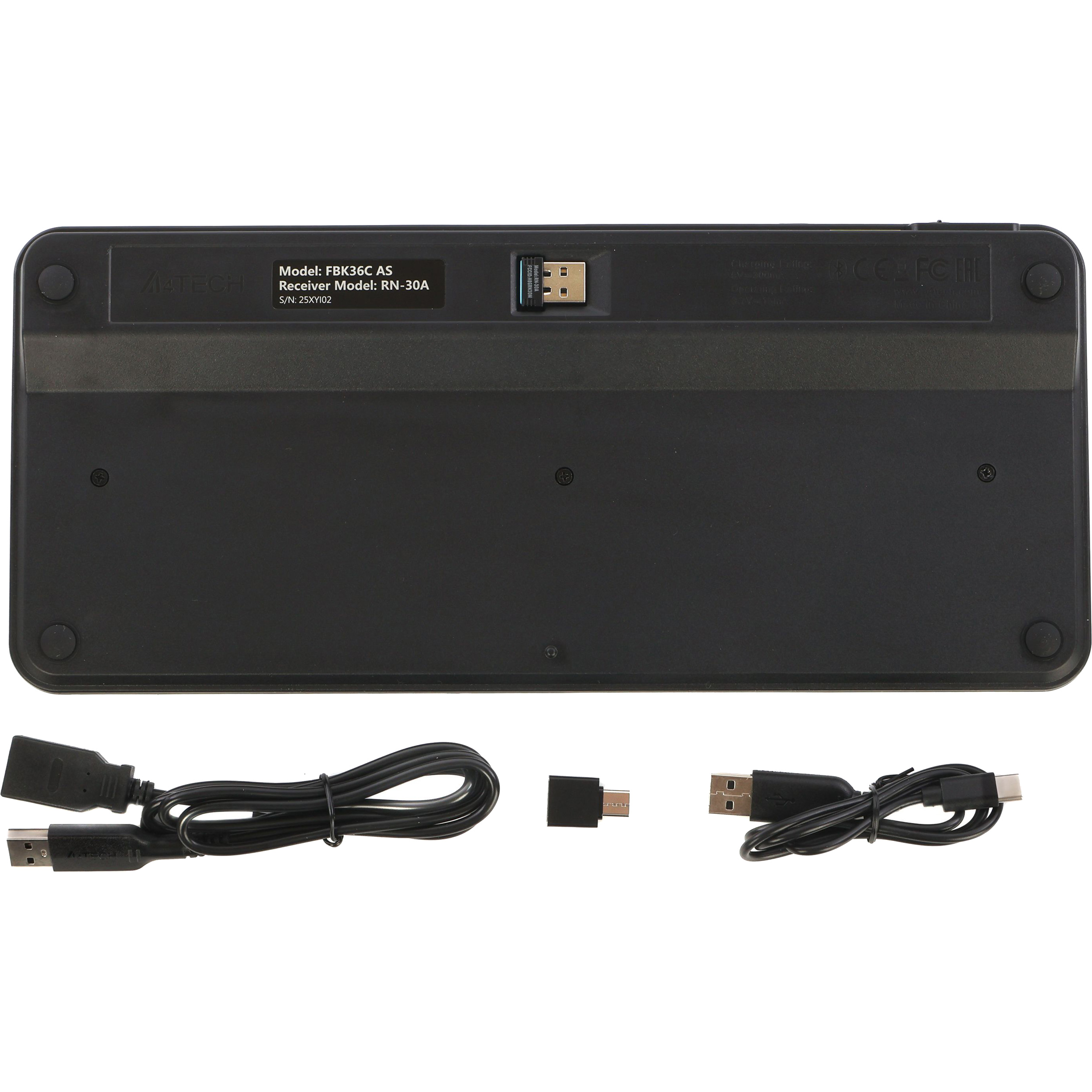 Клавиатура беспроводная A4TECH Fstyler FBK36C AS Black