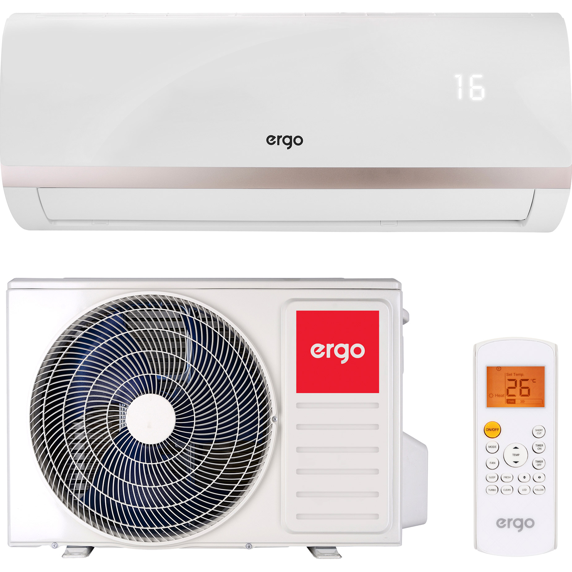 Кондиціонер ERGO Smart ACI 1235 SWH W Wi-Fi