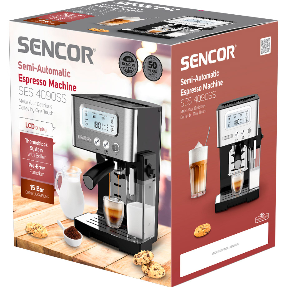 Кавоварка еспресо SENCOR SES 4090SS (SES4090SS)