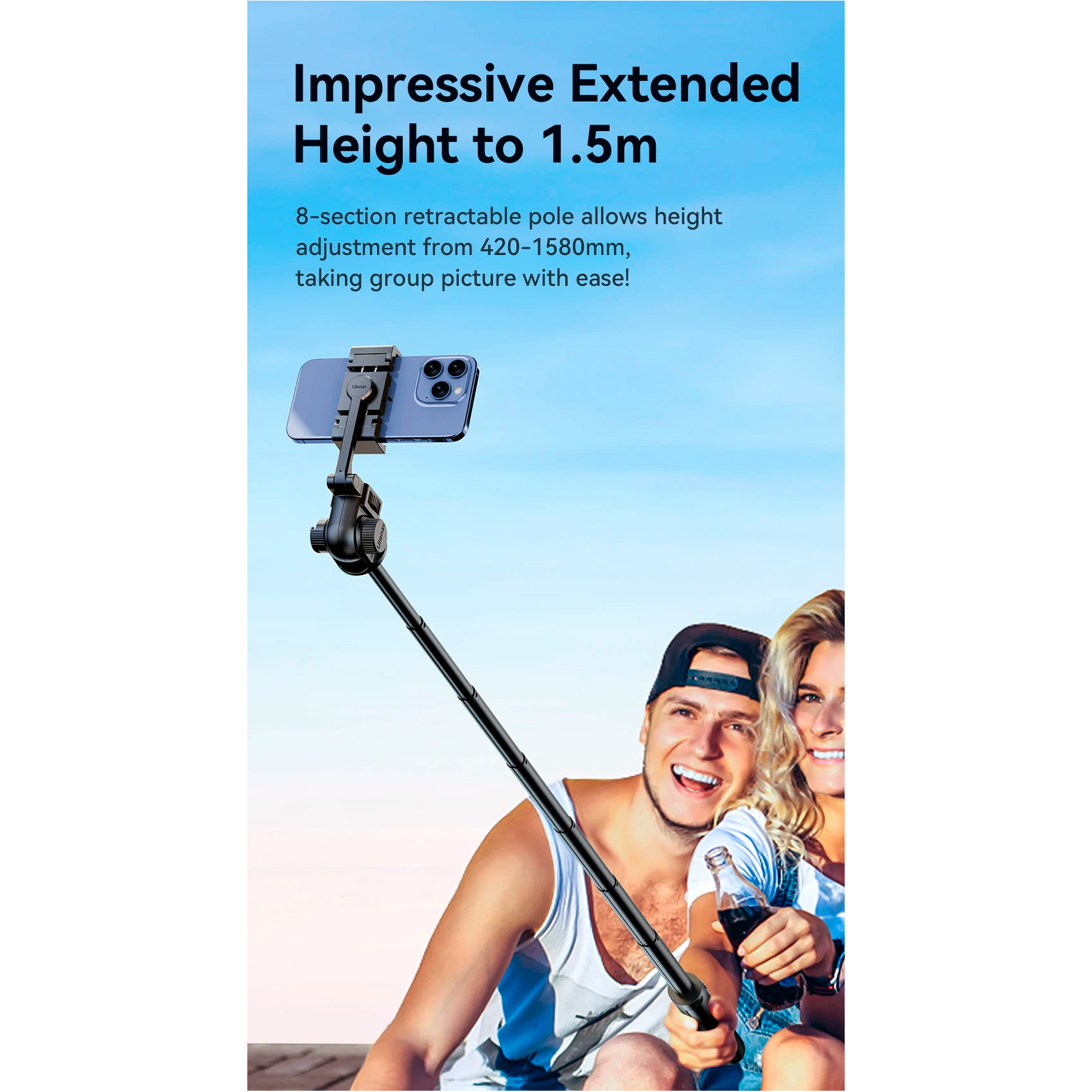 Монопод-трипод ULANZI MT-70 Selfie Stick Tripod with Remote (T027GBB1)