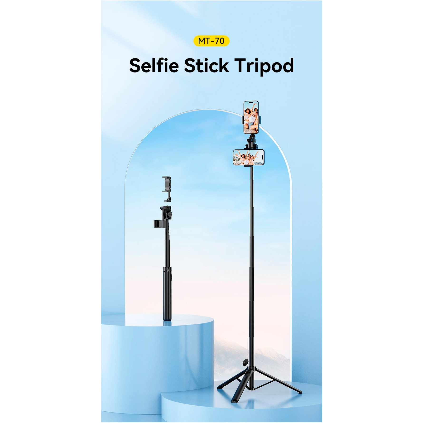 Монопод-трипод ULANZI MT-70 Selfie Stick Tripod with Remote (T027GBB1)