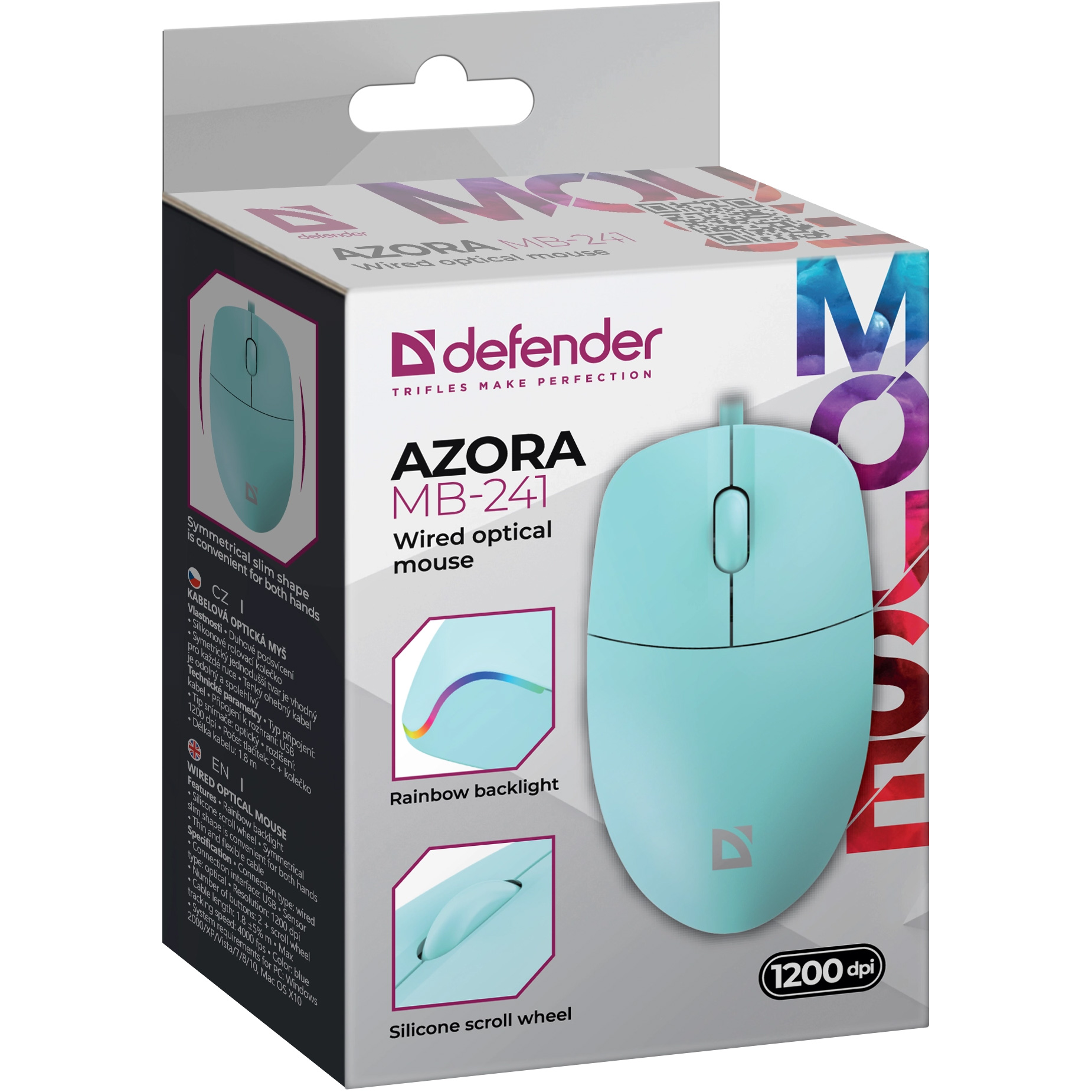 Мышь DEFENDER Azora MB-241 Blue (52243)