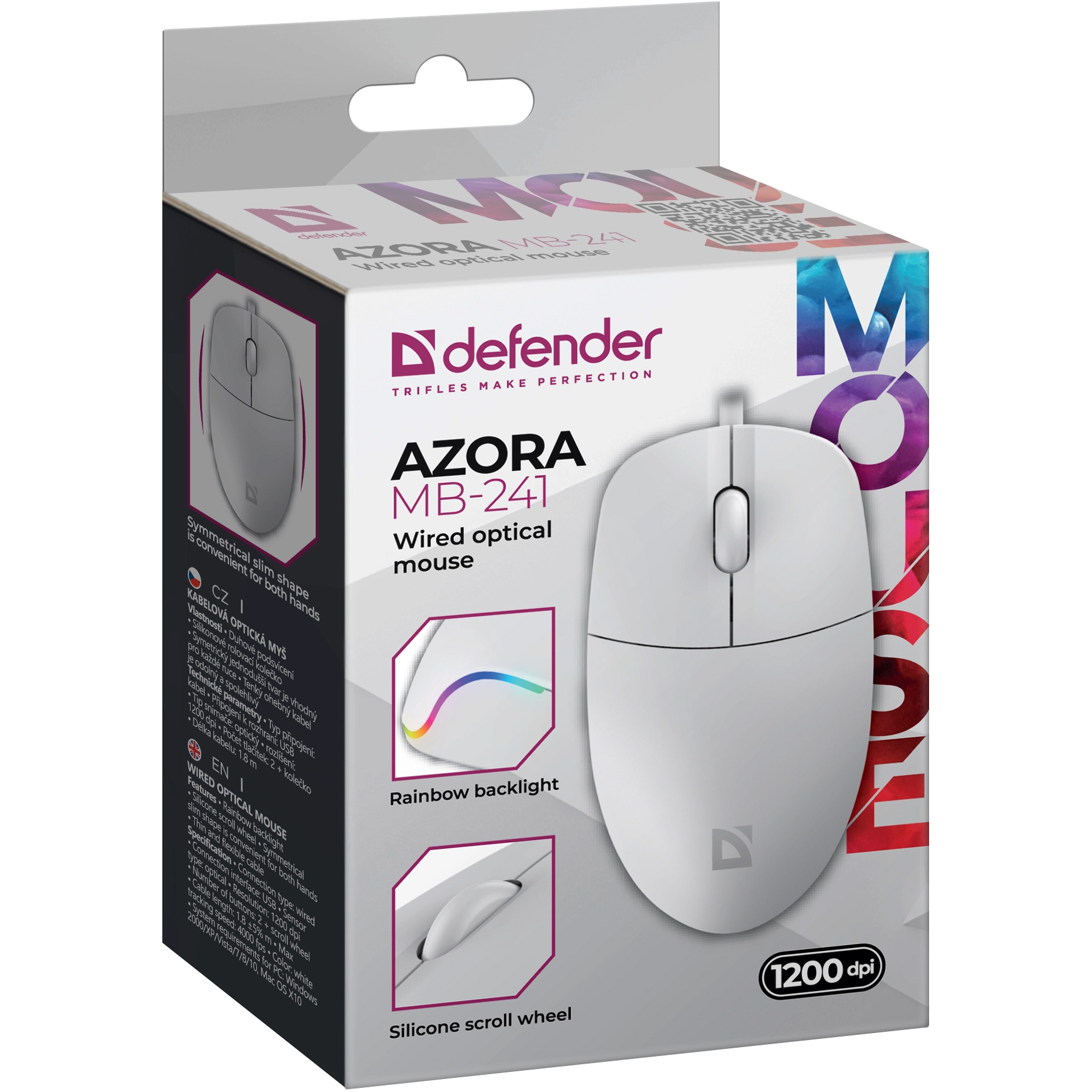 Миша DEFENDER Azora MB-241 White (52242)