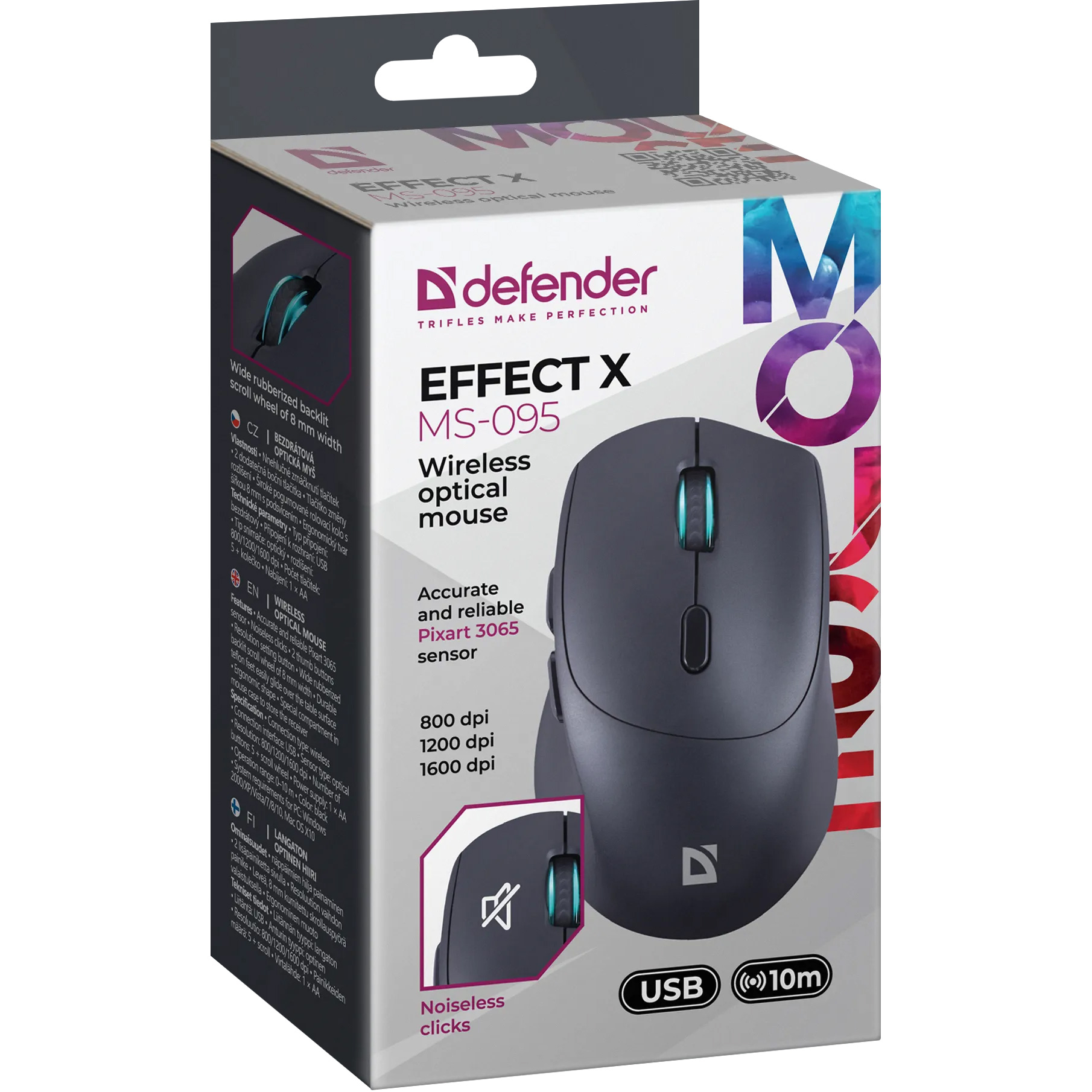 Мышь DEFENDER Effect X MS-095 Black (52095)