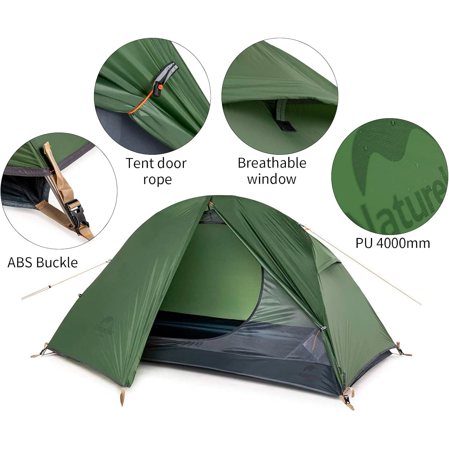 Намет 1-місний NATUREHIKE Cycling 1 Dark Green (6927595735671)