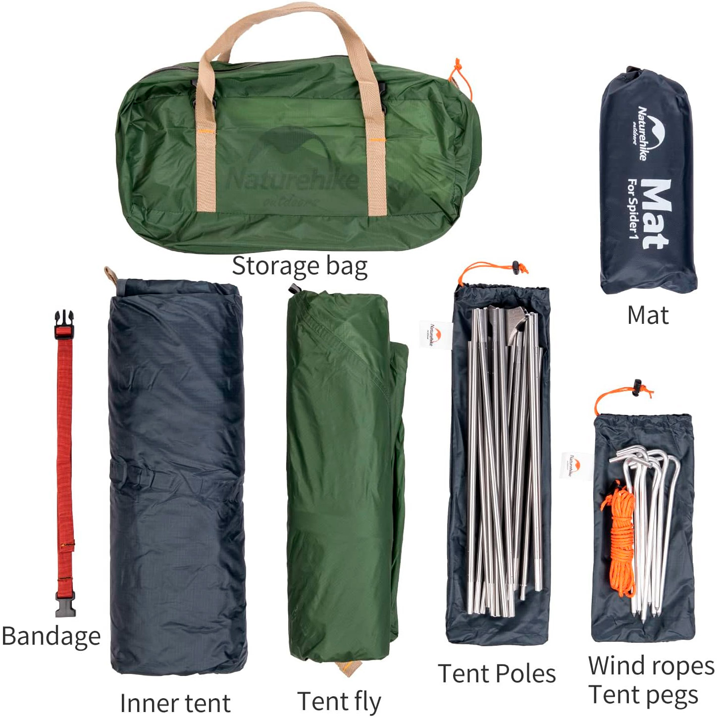 Намет 1-місний NATUREHIKE Cycling 1 Dark Green (6927595735671)