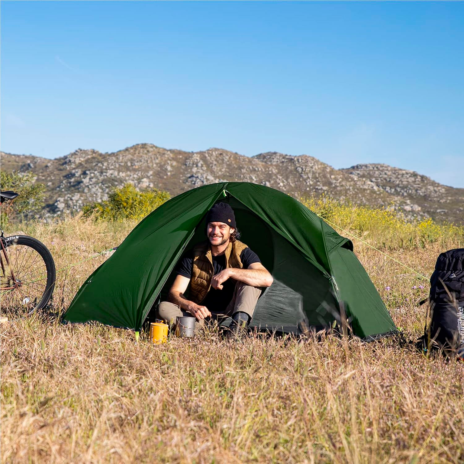 Намет 1-місний NATUREHIKE Cycling 1 Dark Green (6927595735671)