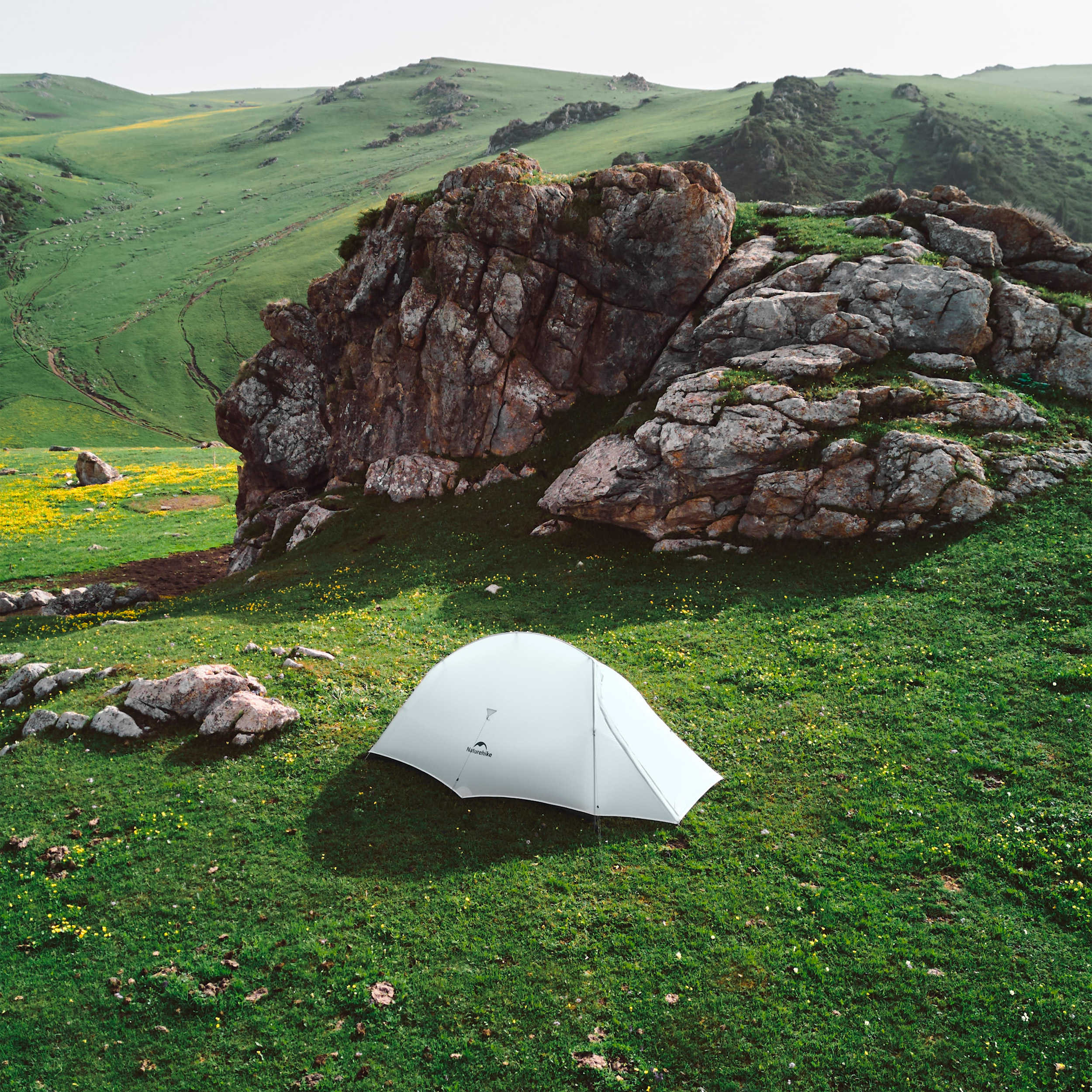 Намет 2-місний NATUREHIKE CNK2350WS020 Cloud Up Pro Light Gray (6927595777008)