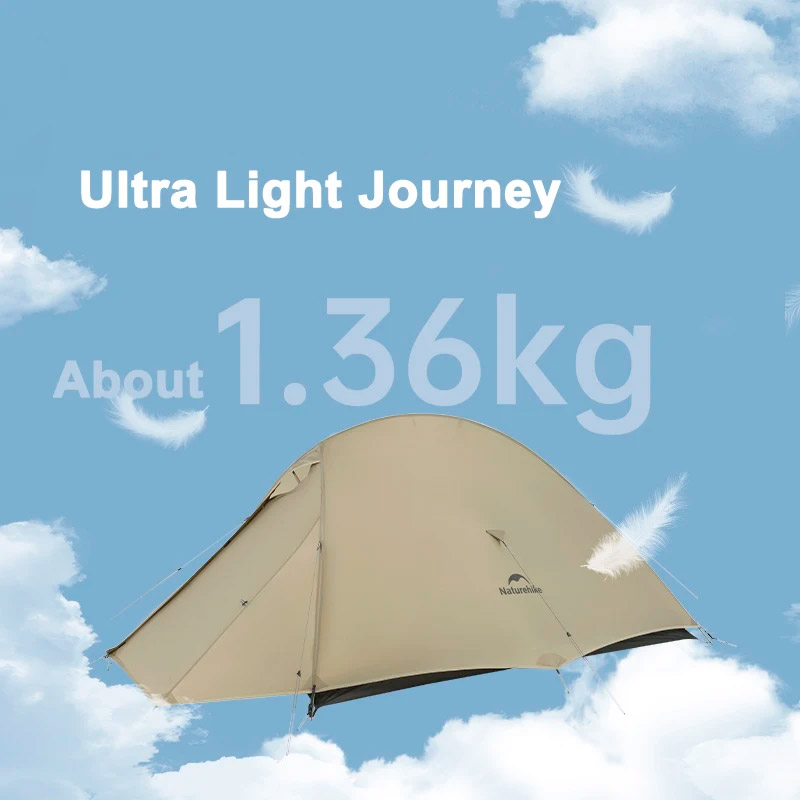 Намет 2-місний NATUREHIKE CNK2350WS020 Cloud Up Pro Light Gray (6927595777008)