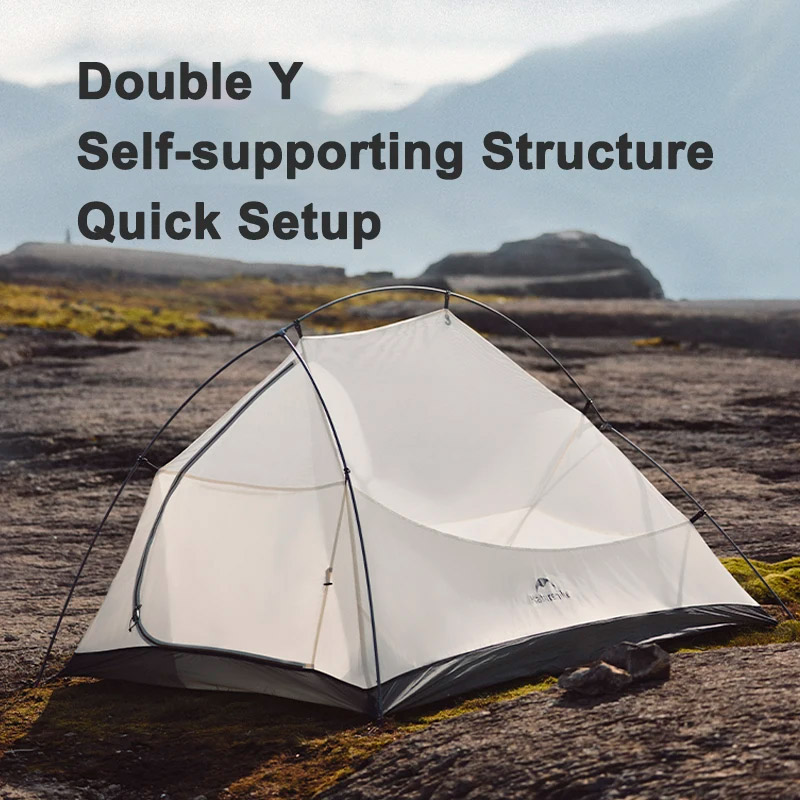 Намет 2-місний NATUREHIKE CNK2350WS020 Cloud Up Pro Light Gray (6927595777008)