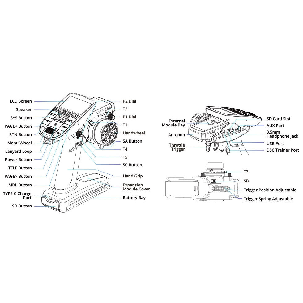Пульт керування дроном RADIOMASTER MT12 Surface Radio Controller ExpressLRS (HP0157.0067)