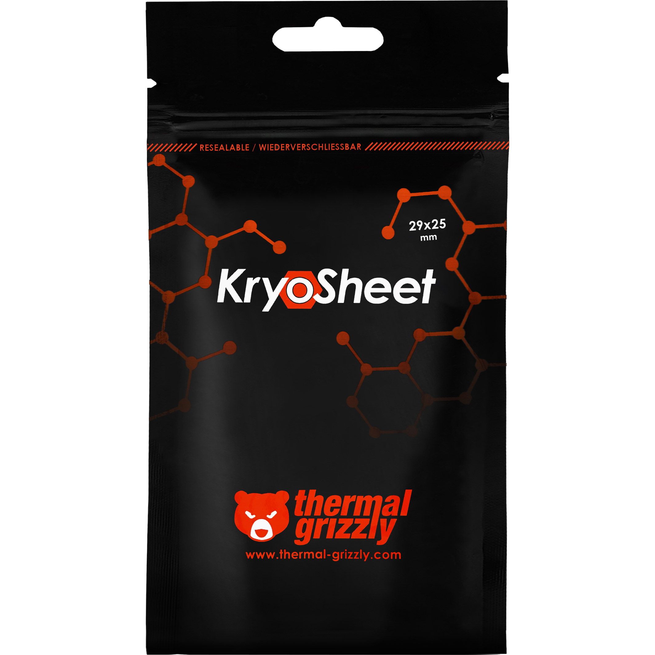 Термопрокладка THERMAL GRIZZLY KryoSheet 29x25x0.2mm (TG-KS-29-25)