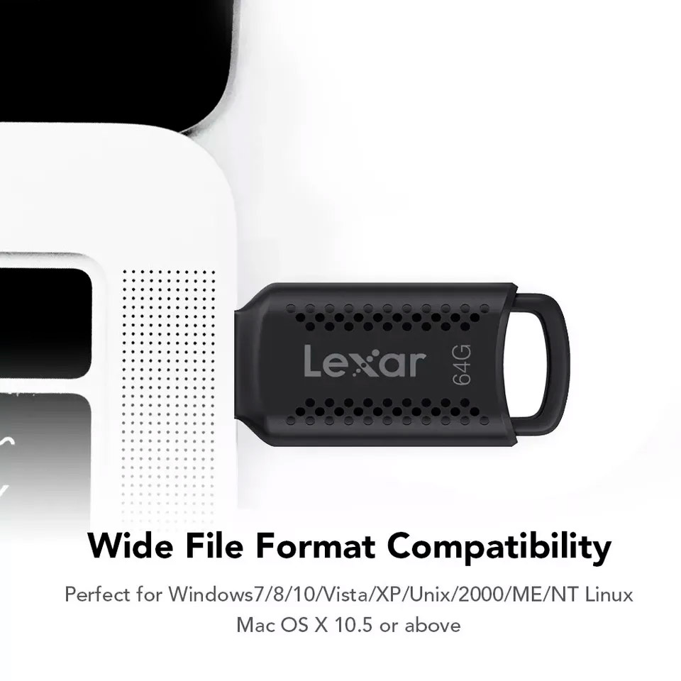 Флешка 64GB LEXAR JumpDrive V400 USB 3.0 Black (LJDV400064G-BNBNG)