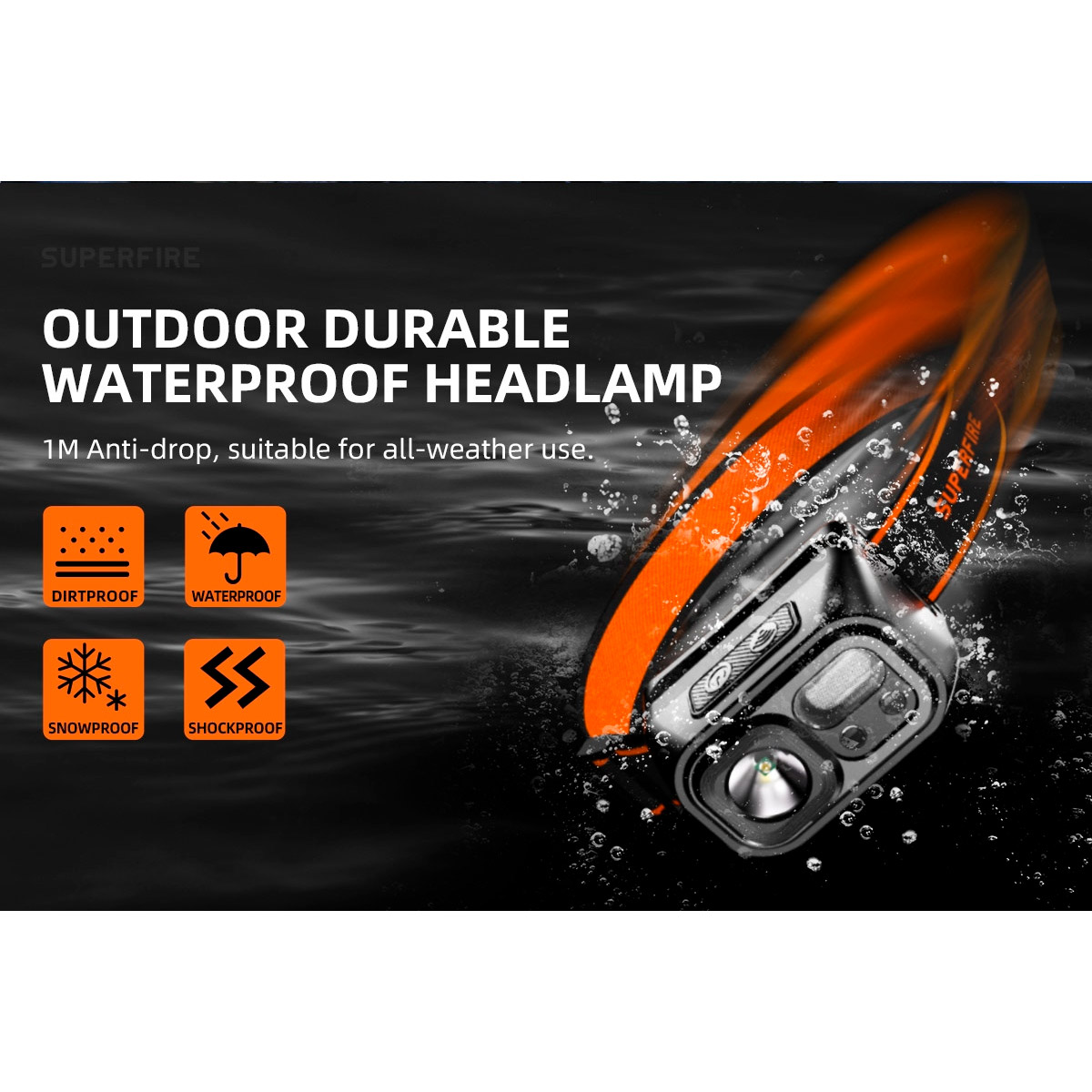 Фонарь налобный SUPERFIRE HL23-X
