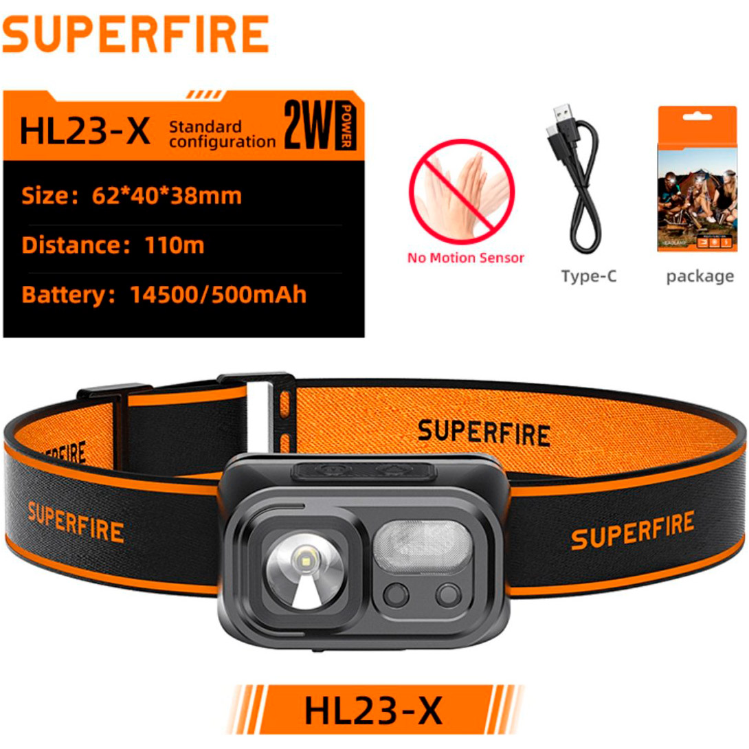Фонарь налобный SUPERFIRE HL23-X