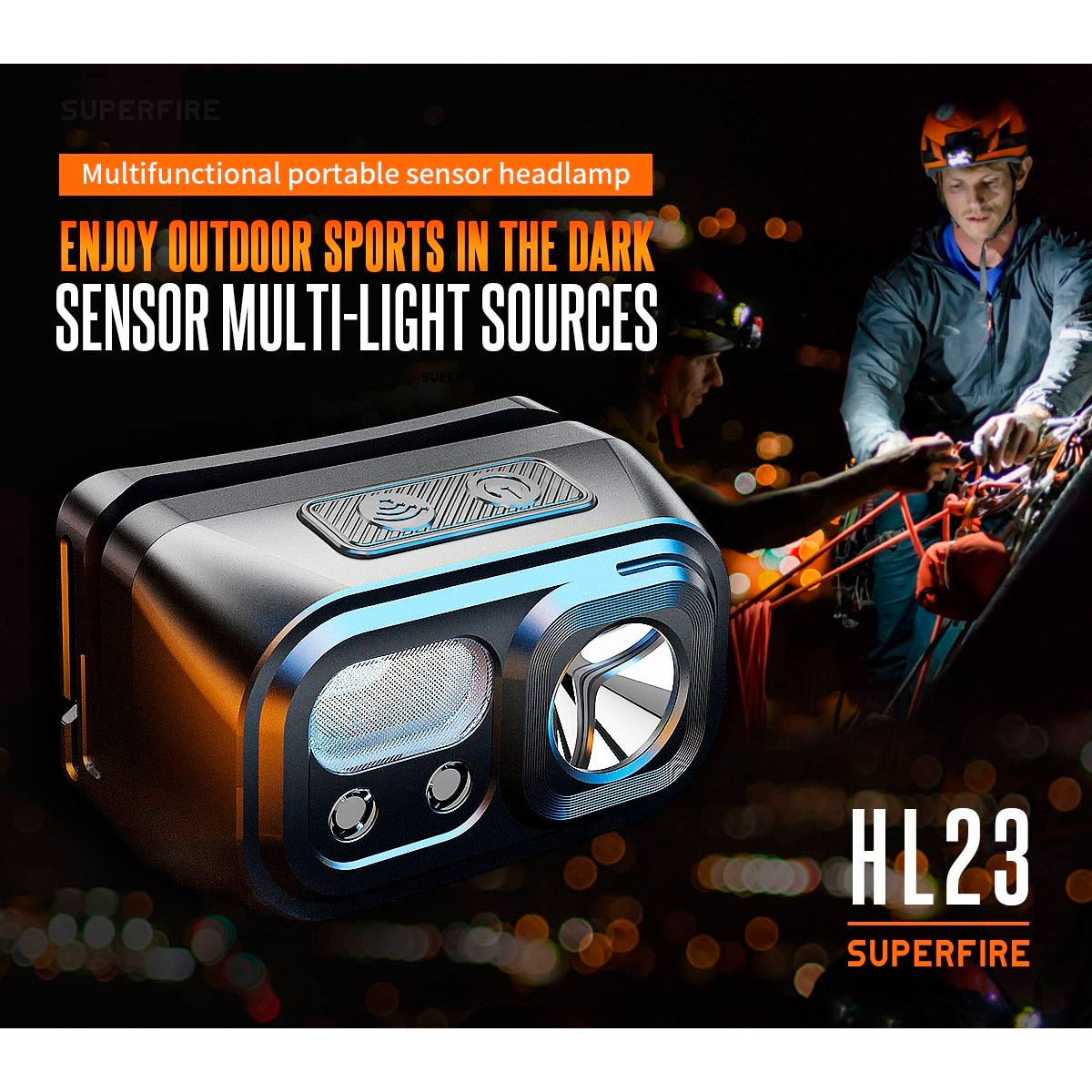 Фонарь налобный SUPERFIRE HL23-X