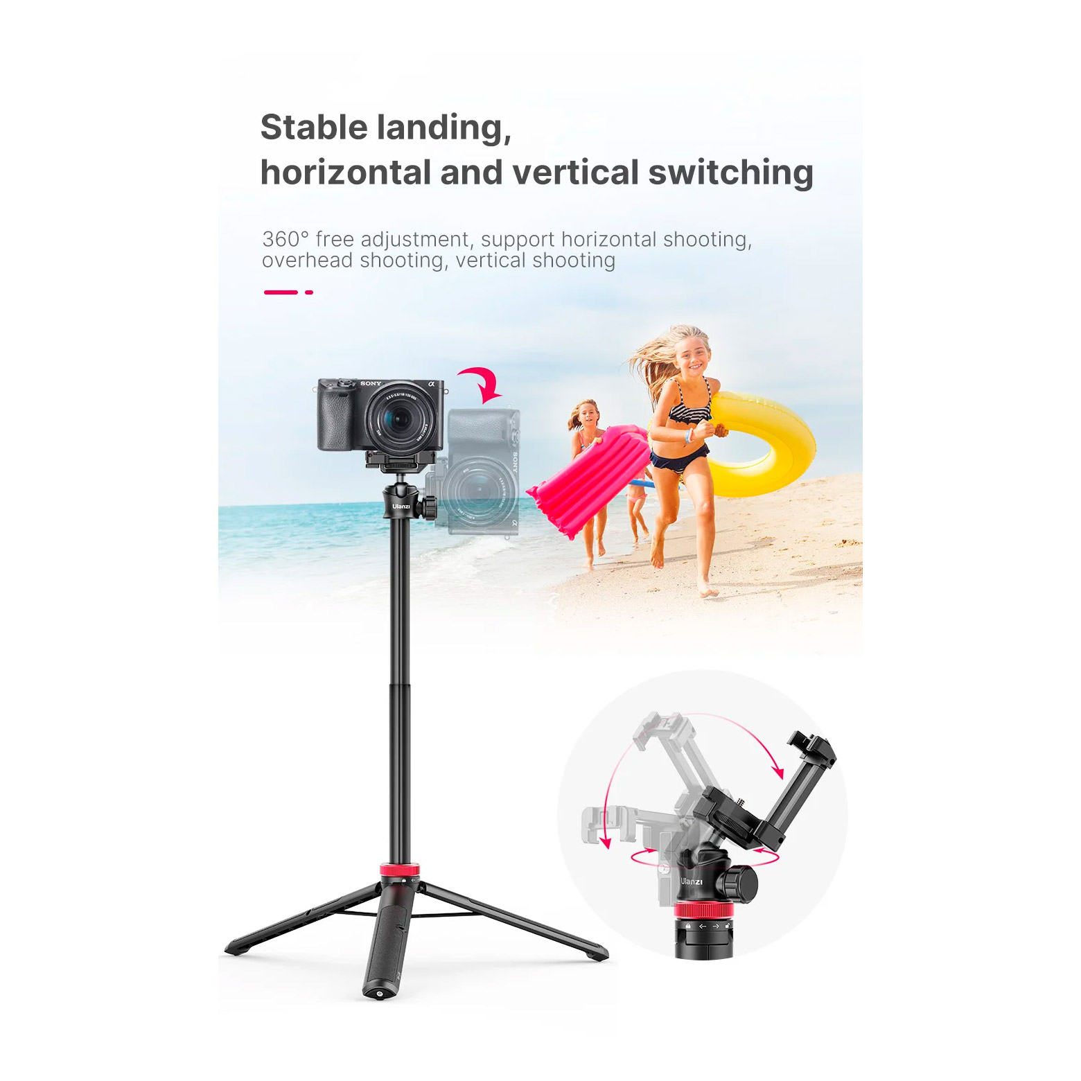 Штатив ULANZI MT-44 Multi-Functional Mini Tripod Black (2502B)