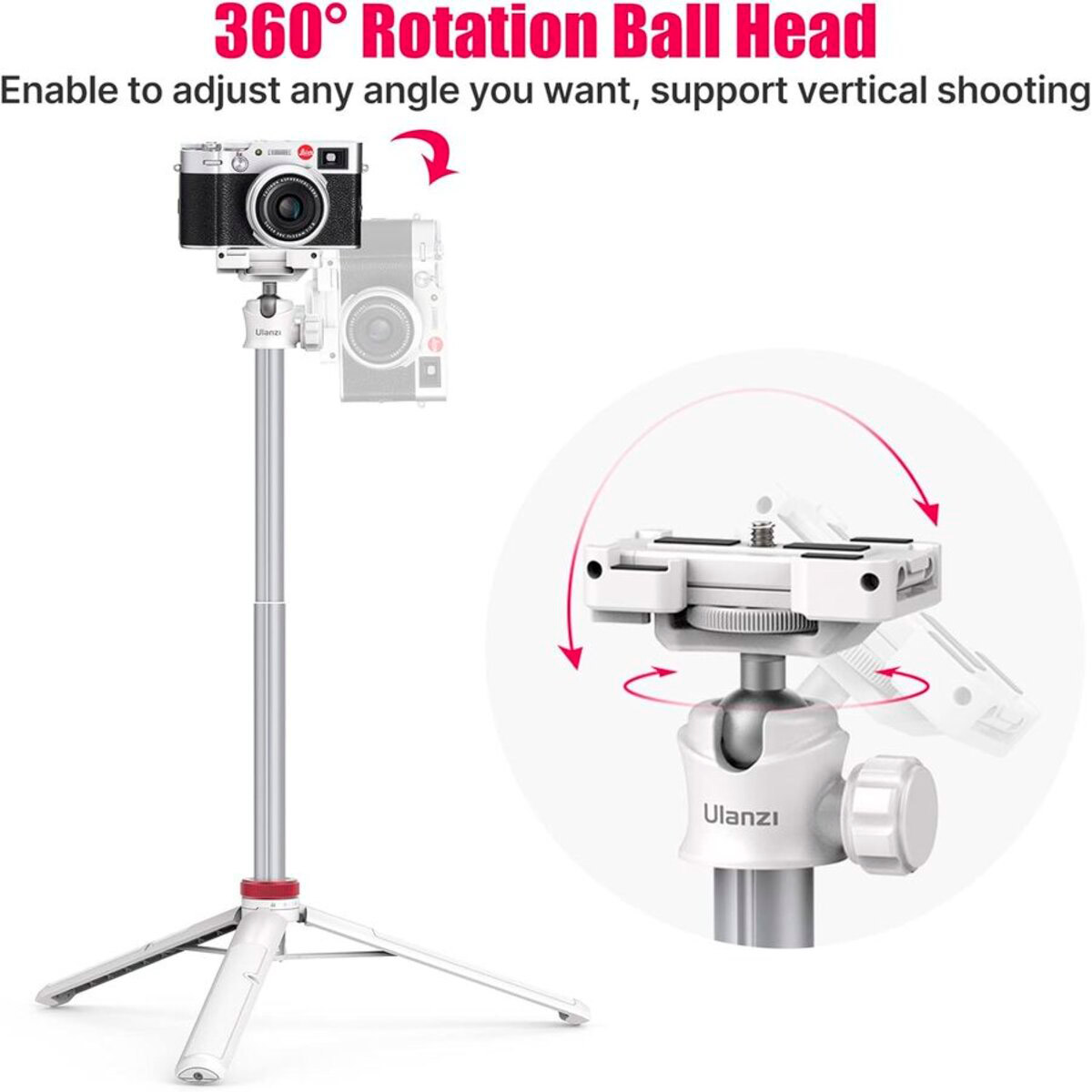 Штатив ULANZI MT-44 Multi-Functional Mini Tripod White (2503A)
