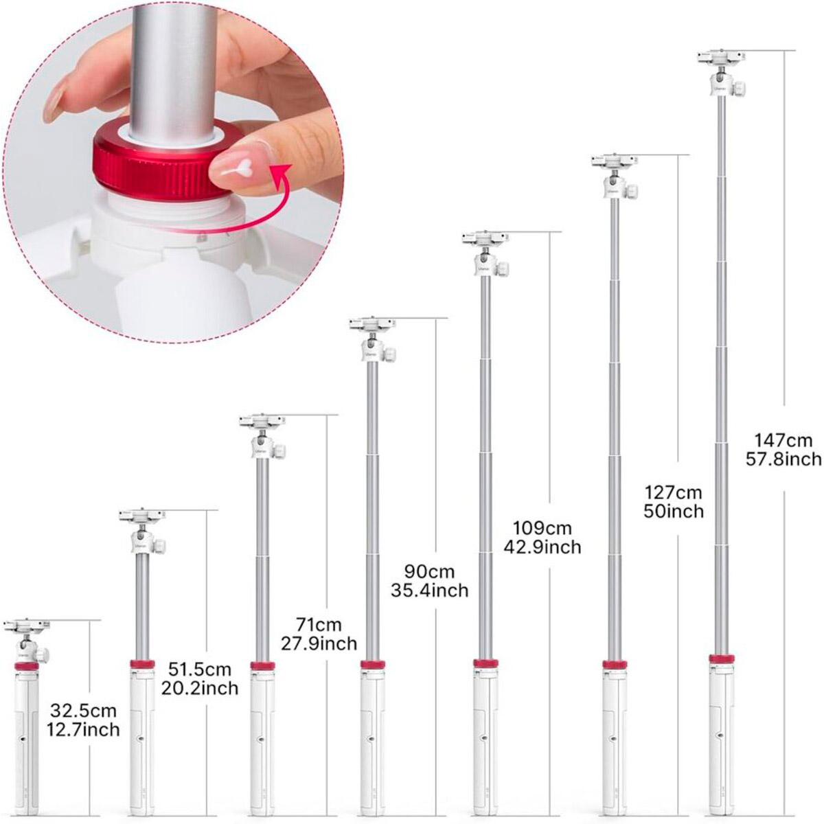 Штатив ULANZI MT-44 Multi-Functional Mini Tripod White (2503A)
