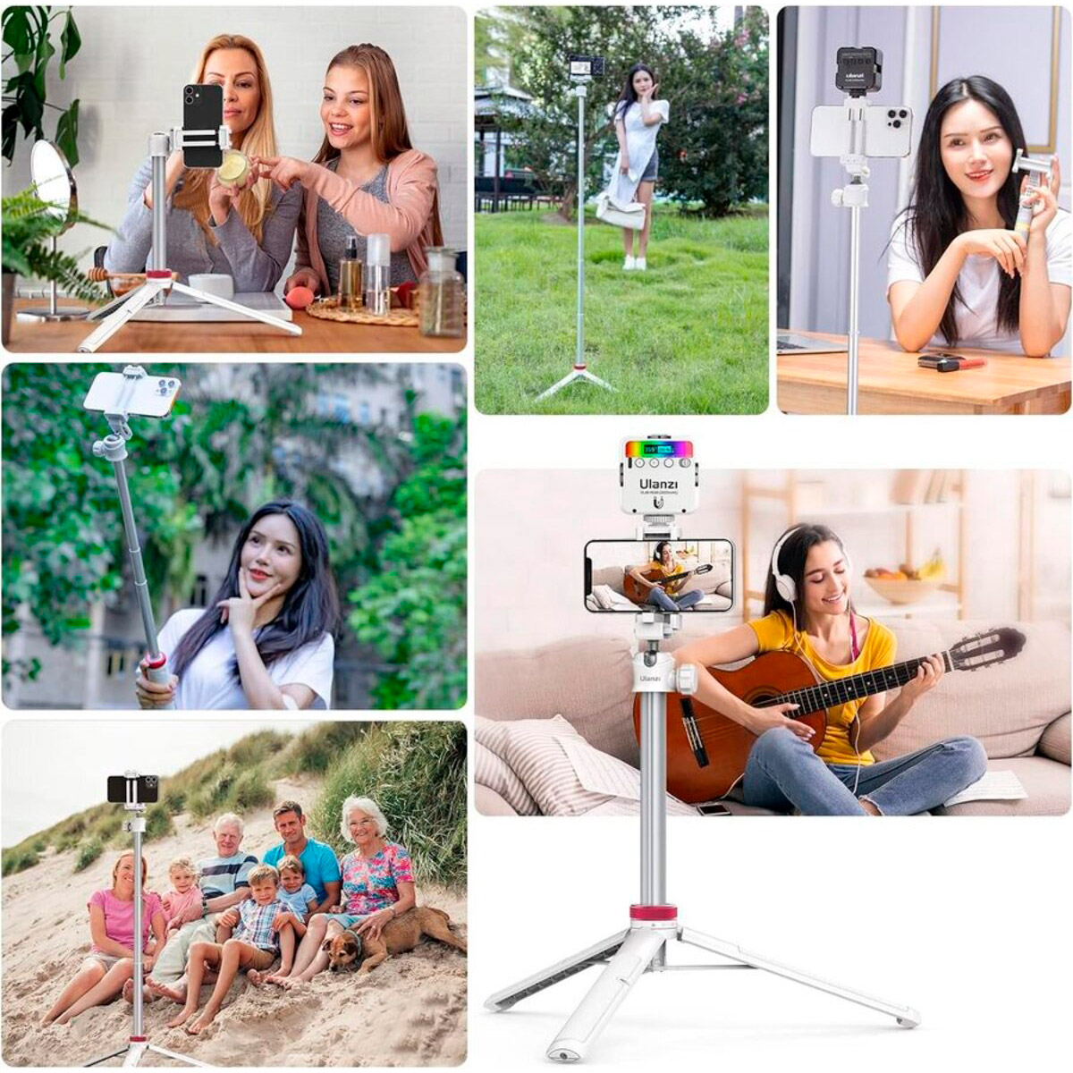 Штатив ULANZI MT-44 Multi-Functional Mini Tripod White (2503A)
