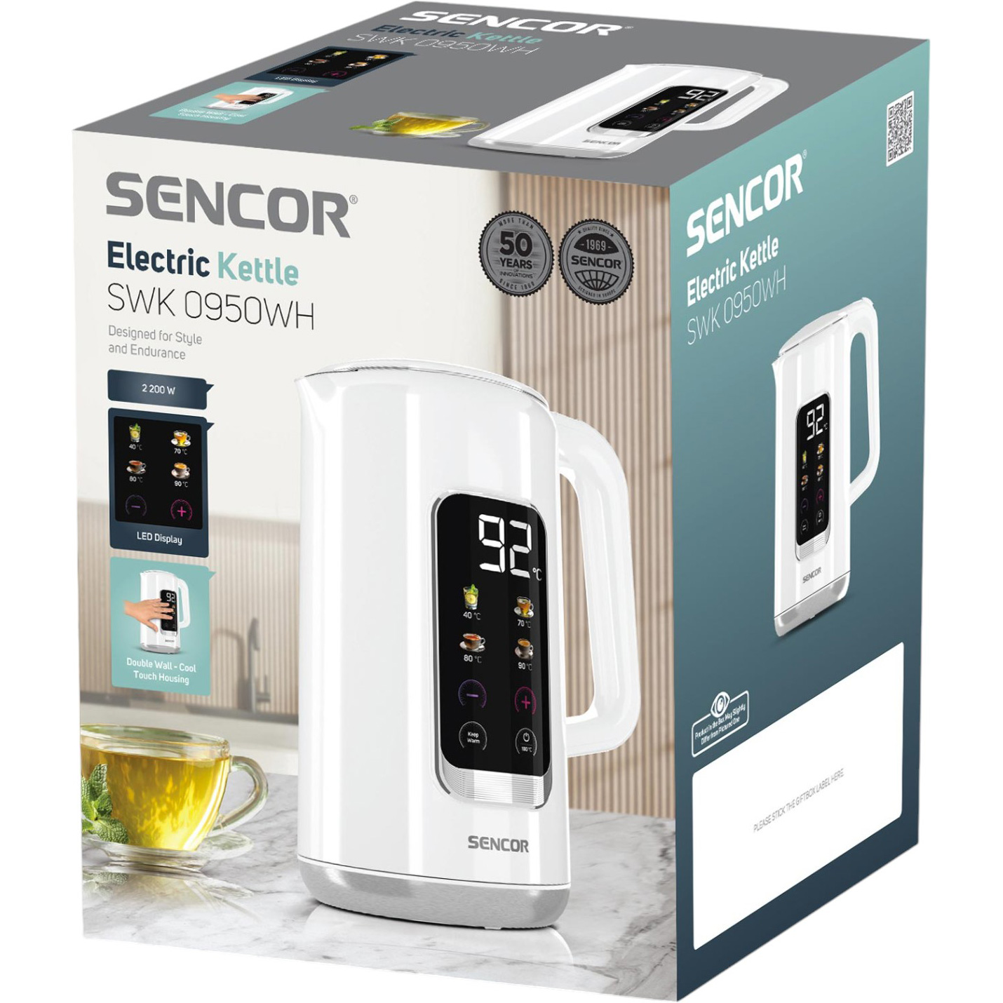 Електрочайник SENCOR SWK 0950WH (SWK0950WH)