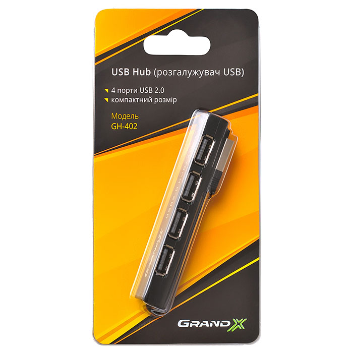 USB хаб GRAND-X Travel GH-402 4-Port