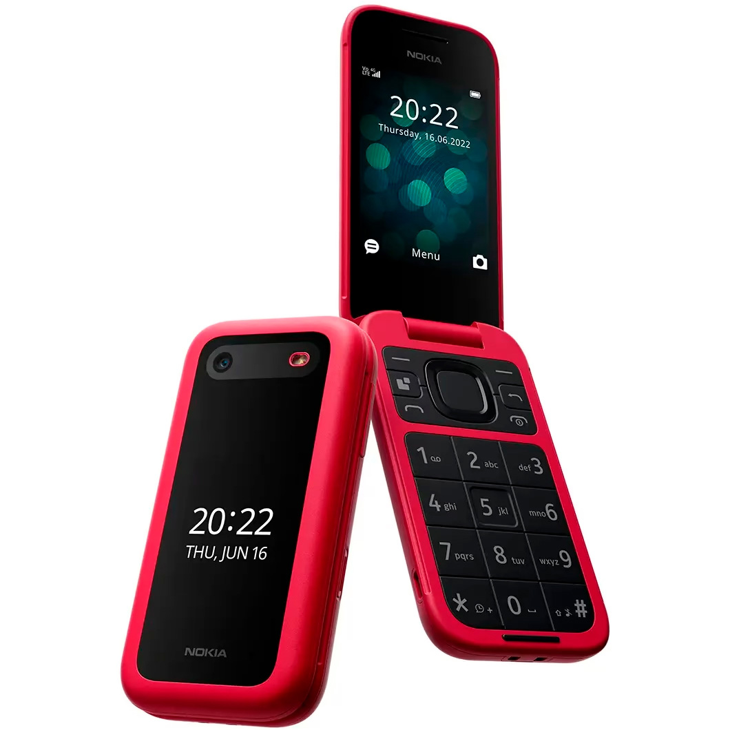 Мобильный телефон HMD 2660 Flip Raspberry Red