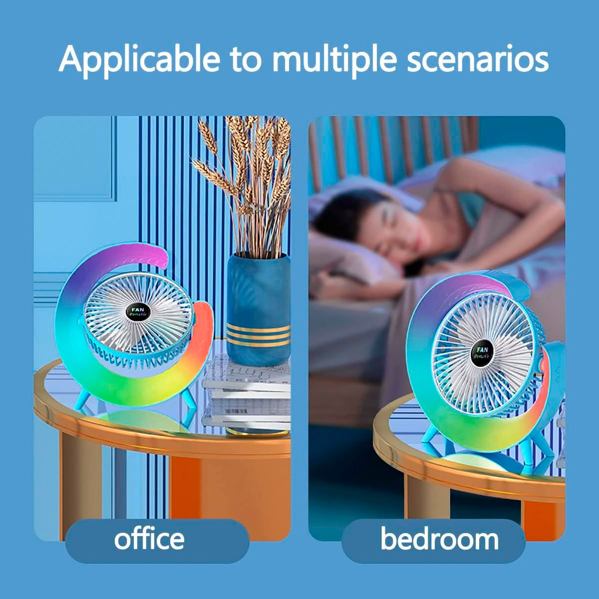 Настольный вентилятор VOLTRONIC YT-1713 Colorful Desktop Fan Mixed Color
